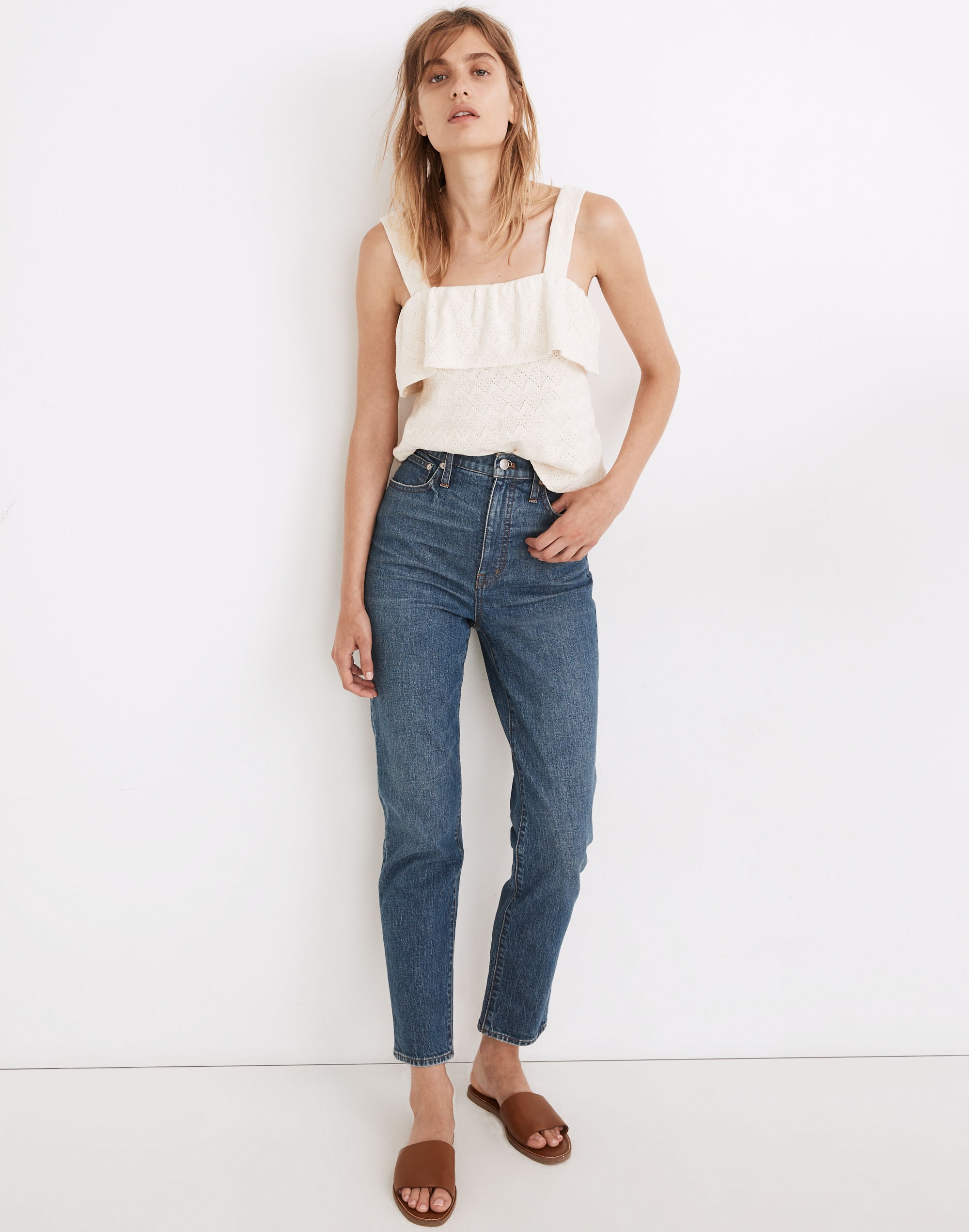 ruffled tank top