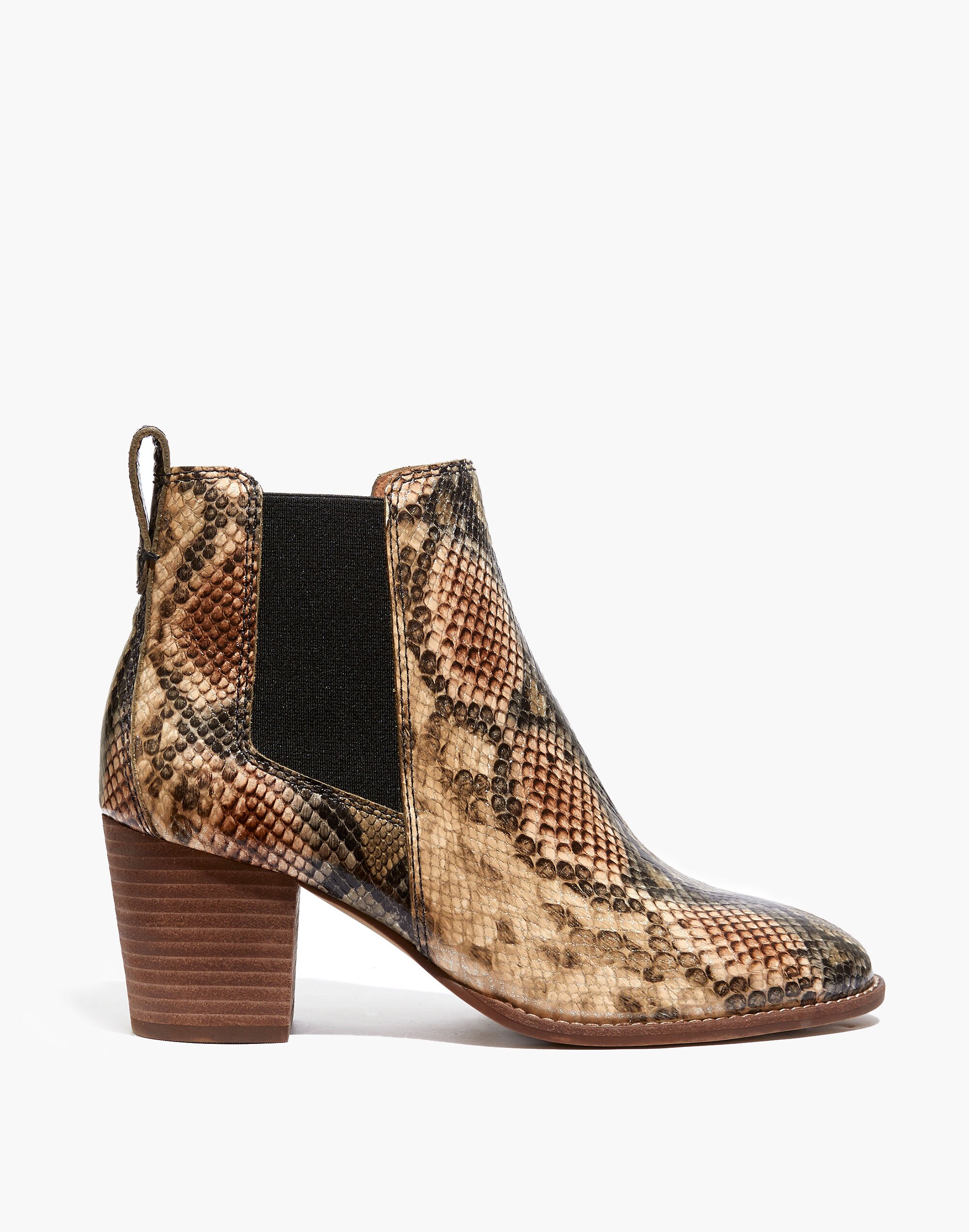 The Regan Boot in Snake Embossed Leather
