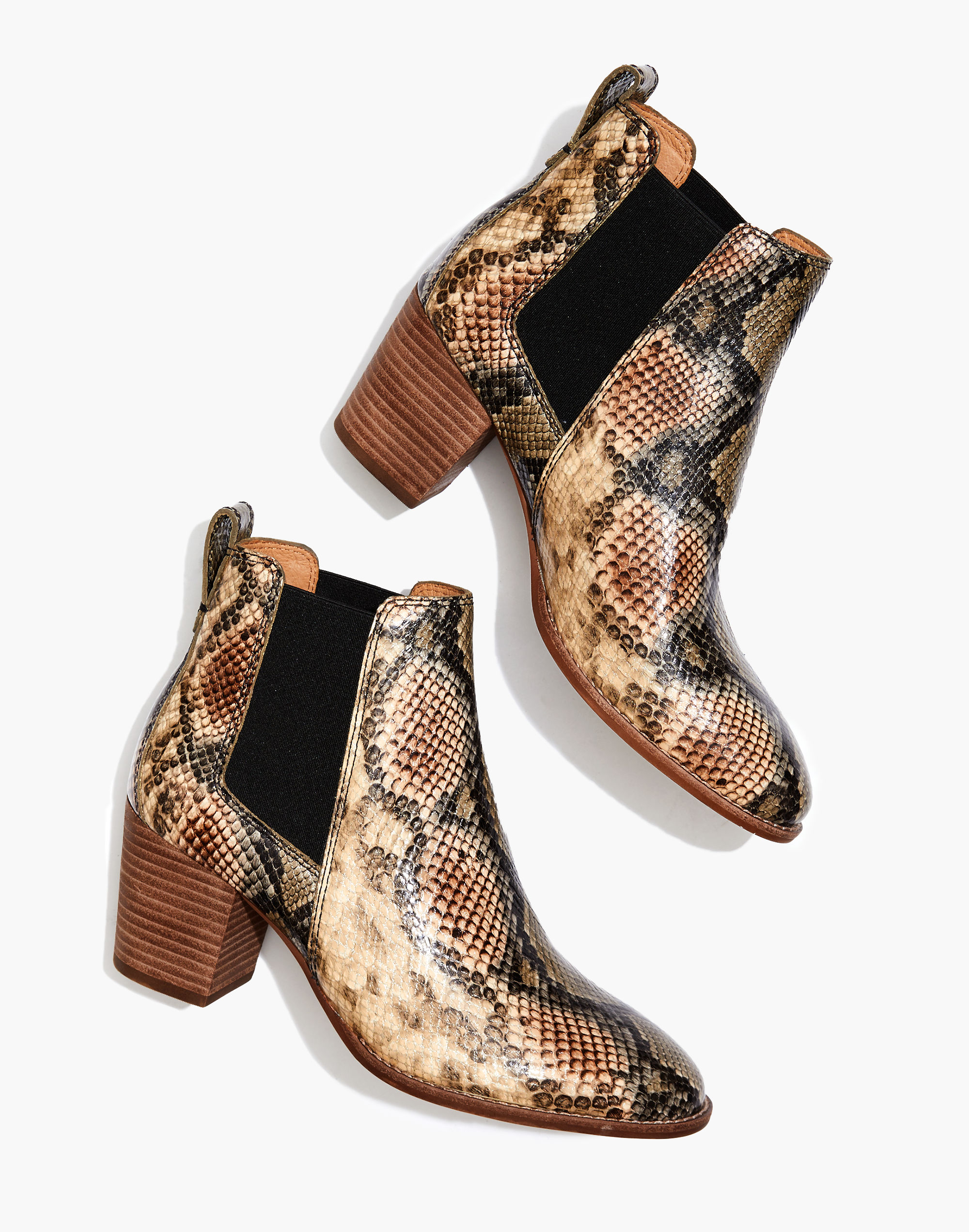 The Regan Boot in Snake Embossed Leather