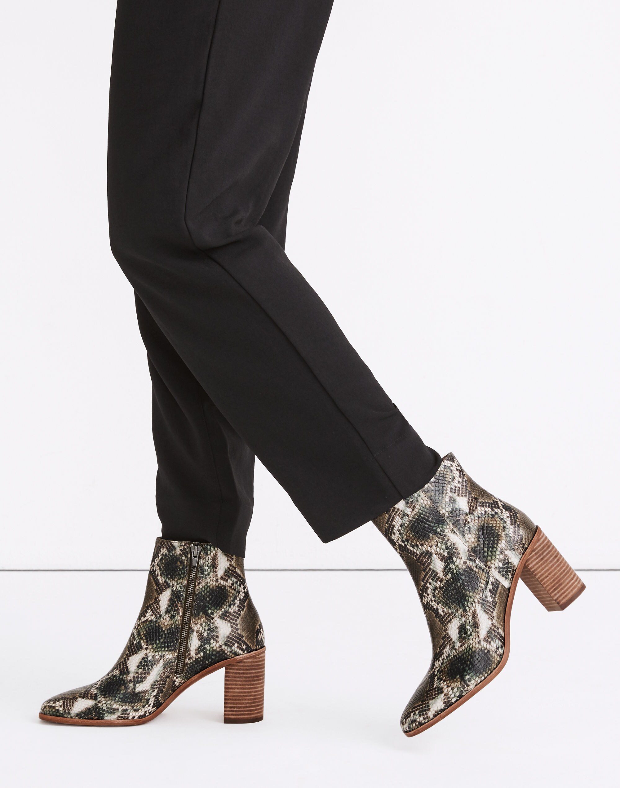 The Greer Boot in Snake Embossed Leather