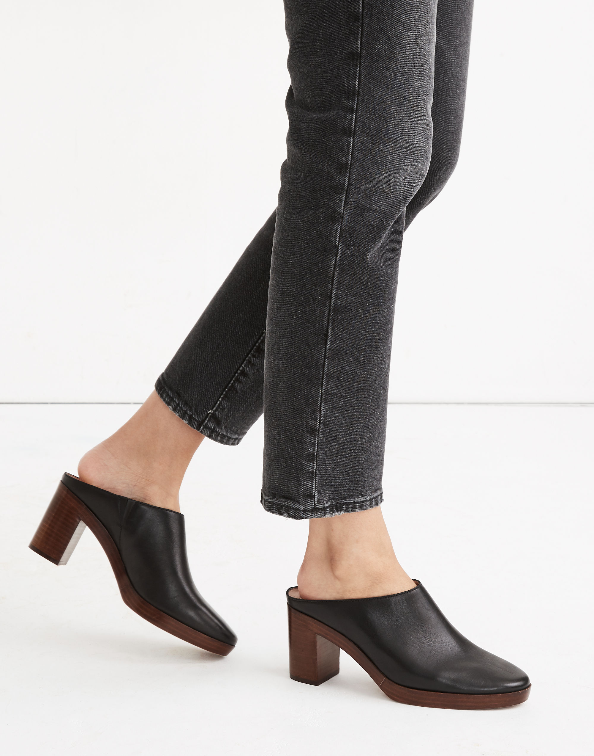 The Daisy Platform Mule in Leather