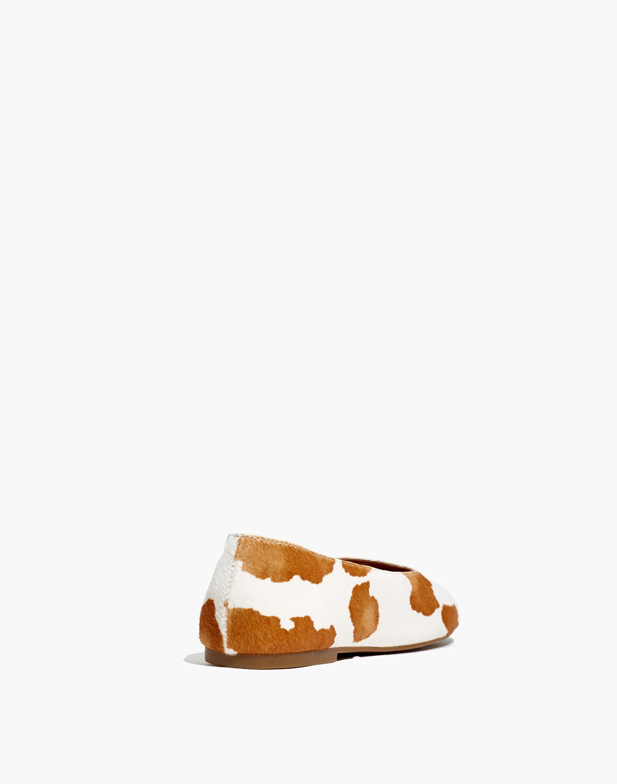The Cory Flat in Cow Print Calf Hair