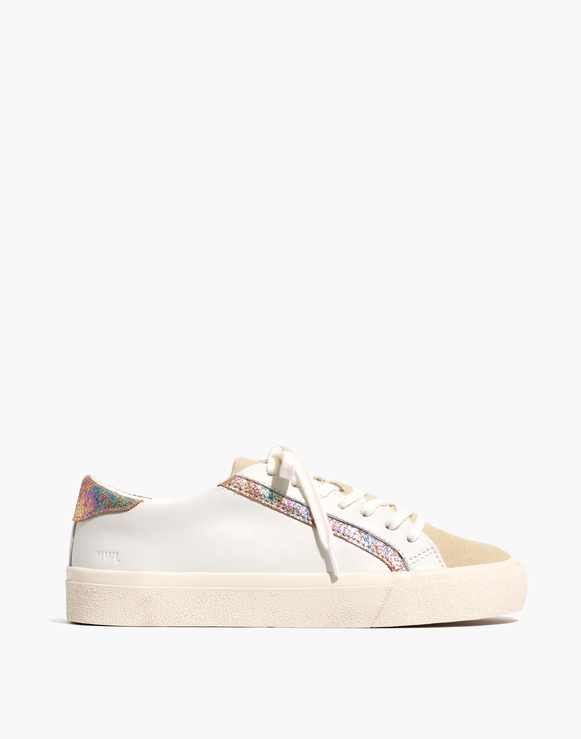 Sidewalk Low-Top Sneakers in Iridescent Leather
