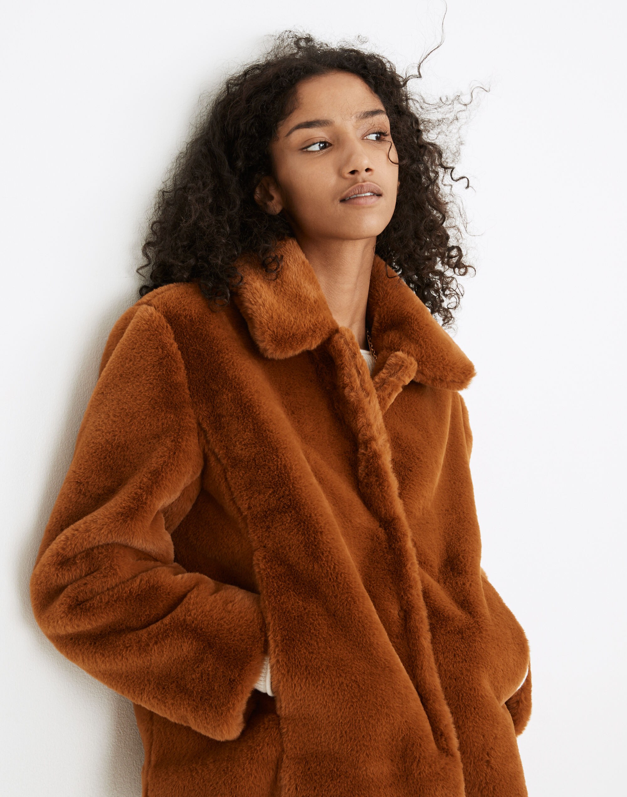 Faux-Fur Crop Coat