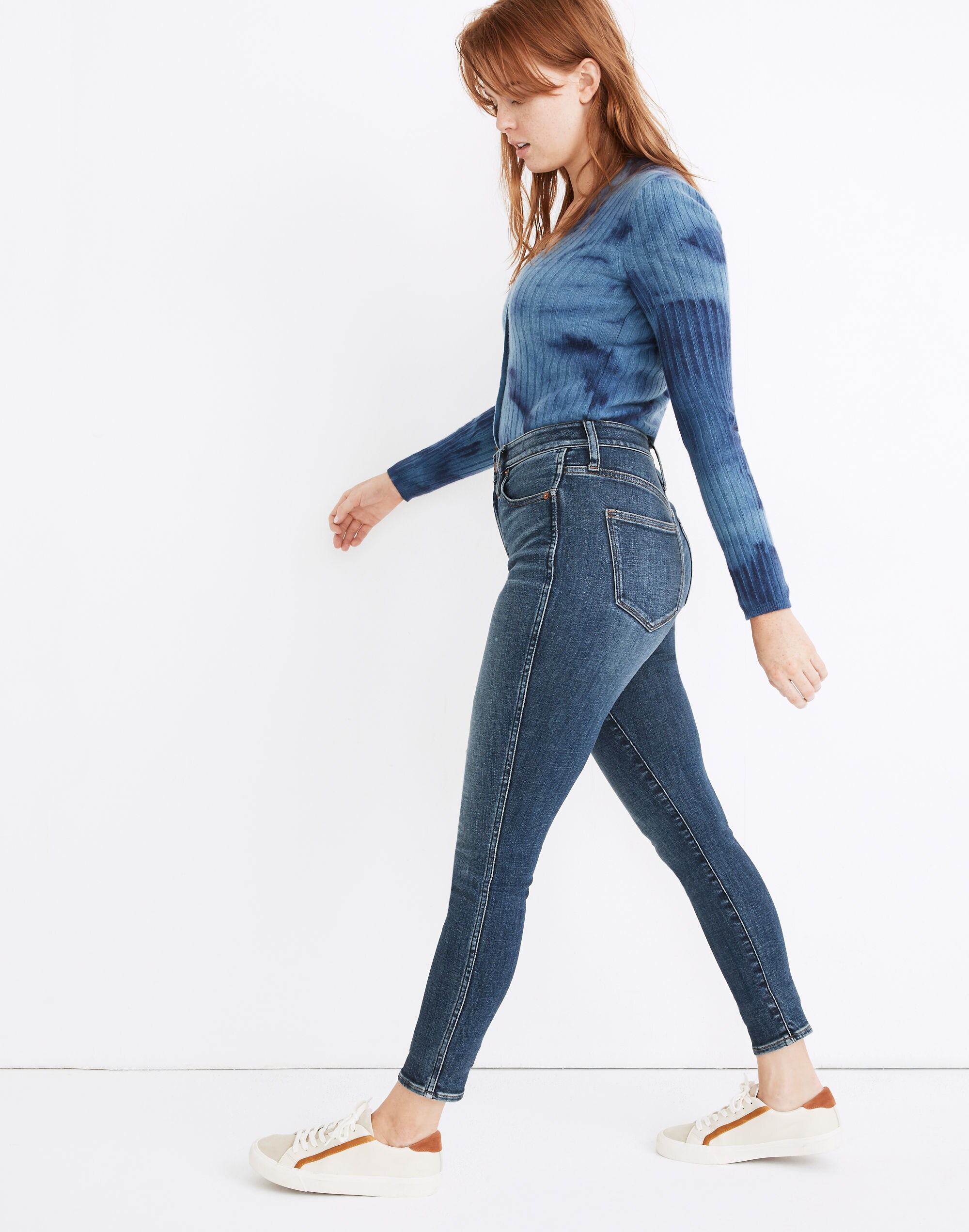Petite Curvy High-Rise Skinny Jeans in Cordell Wash: Heatrich Denim Edition