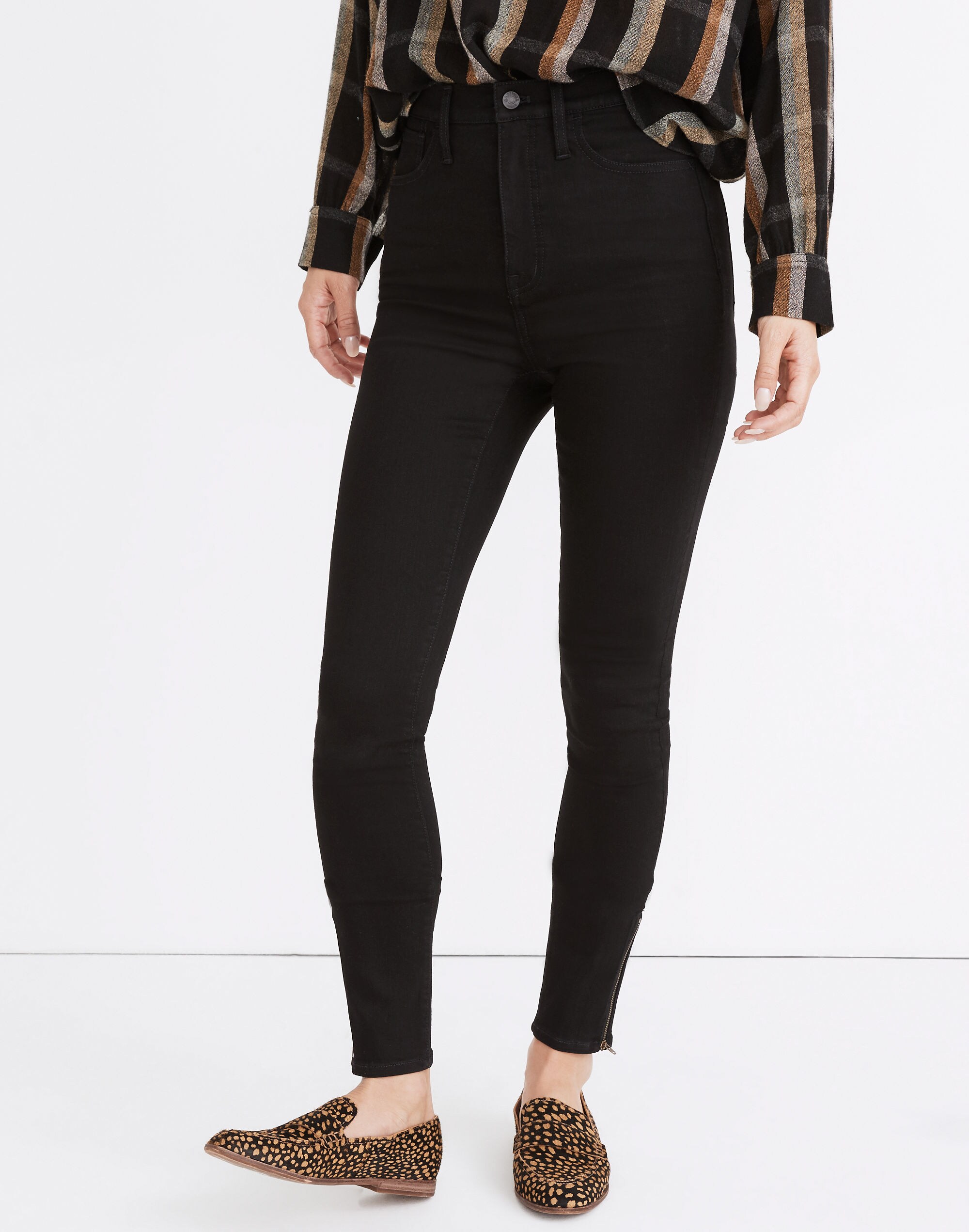 11" High-Rise Roadtripper Jeans: Ankle-Zip Edition