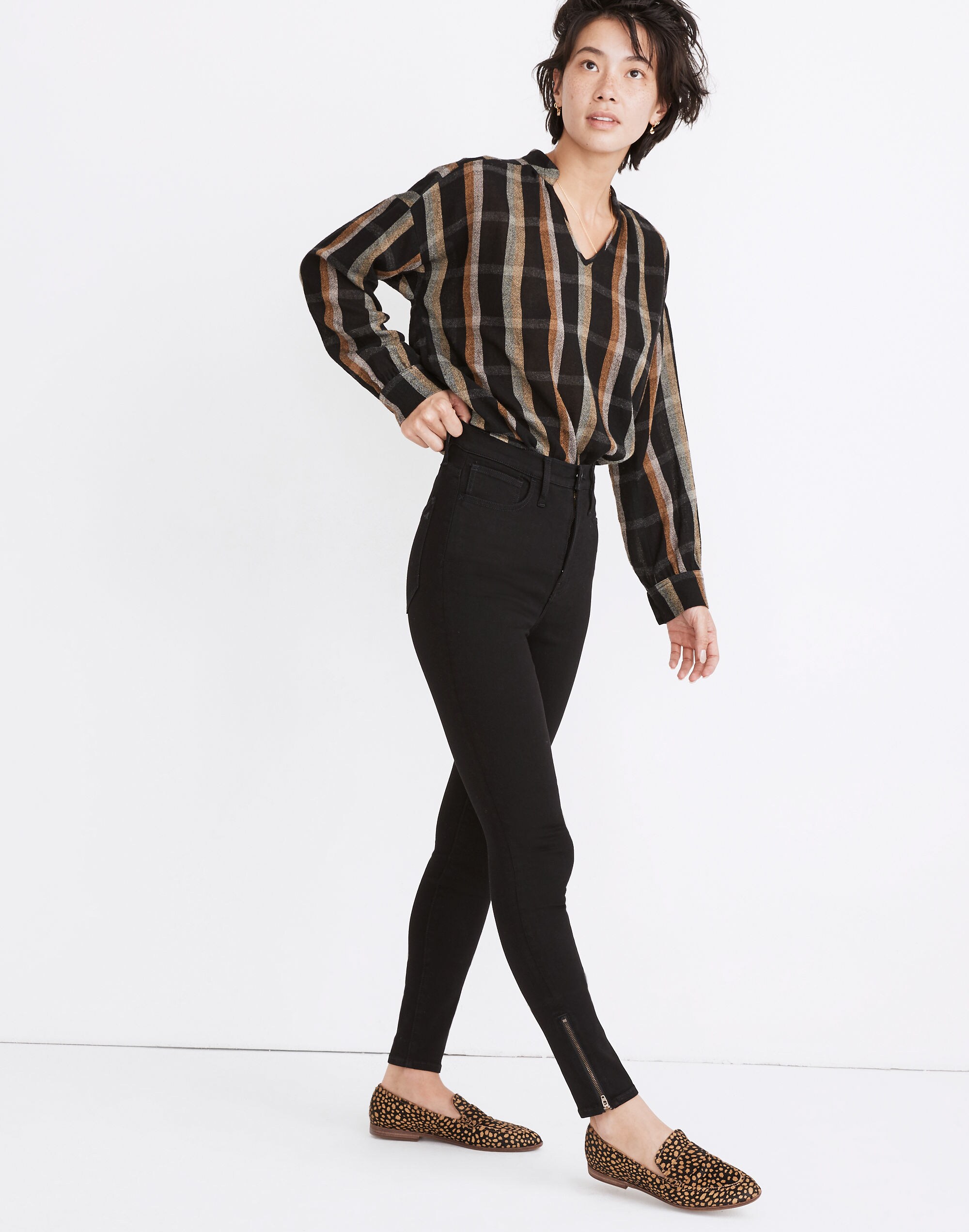 11" High-Rise Roadtripper Jeans: Ankle-Zip Edition