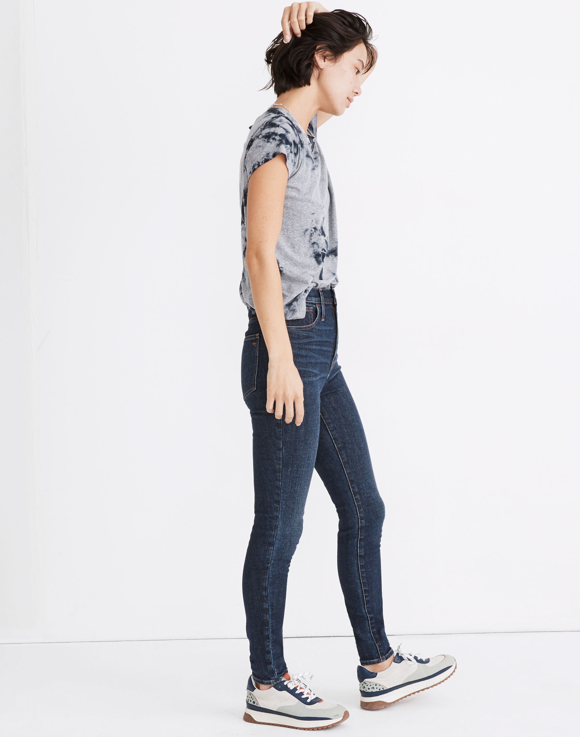 11" High-Rise Skinny Jeans in Birchfield Wash
