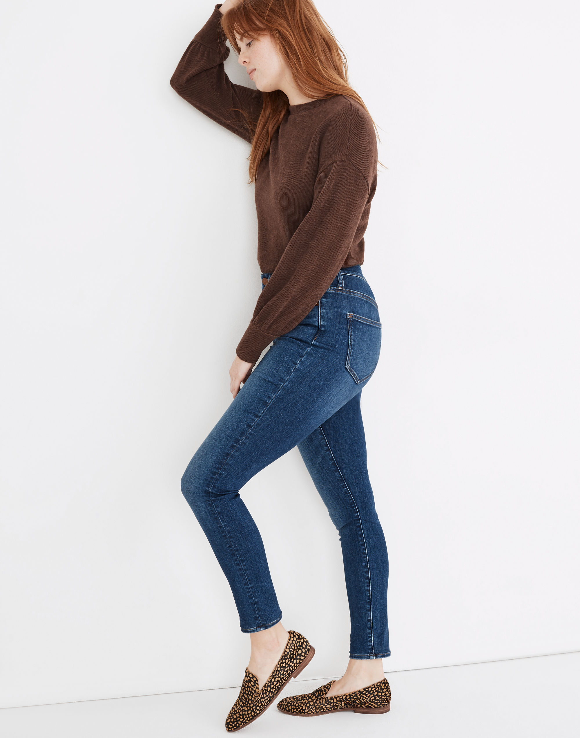 Curvy High-Rise Skinny Jeans in Bradshaw Wash