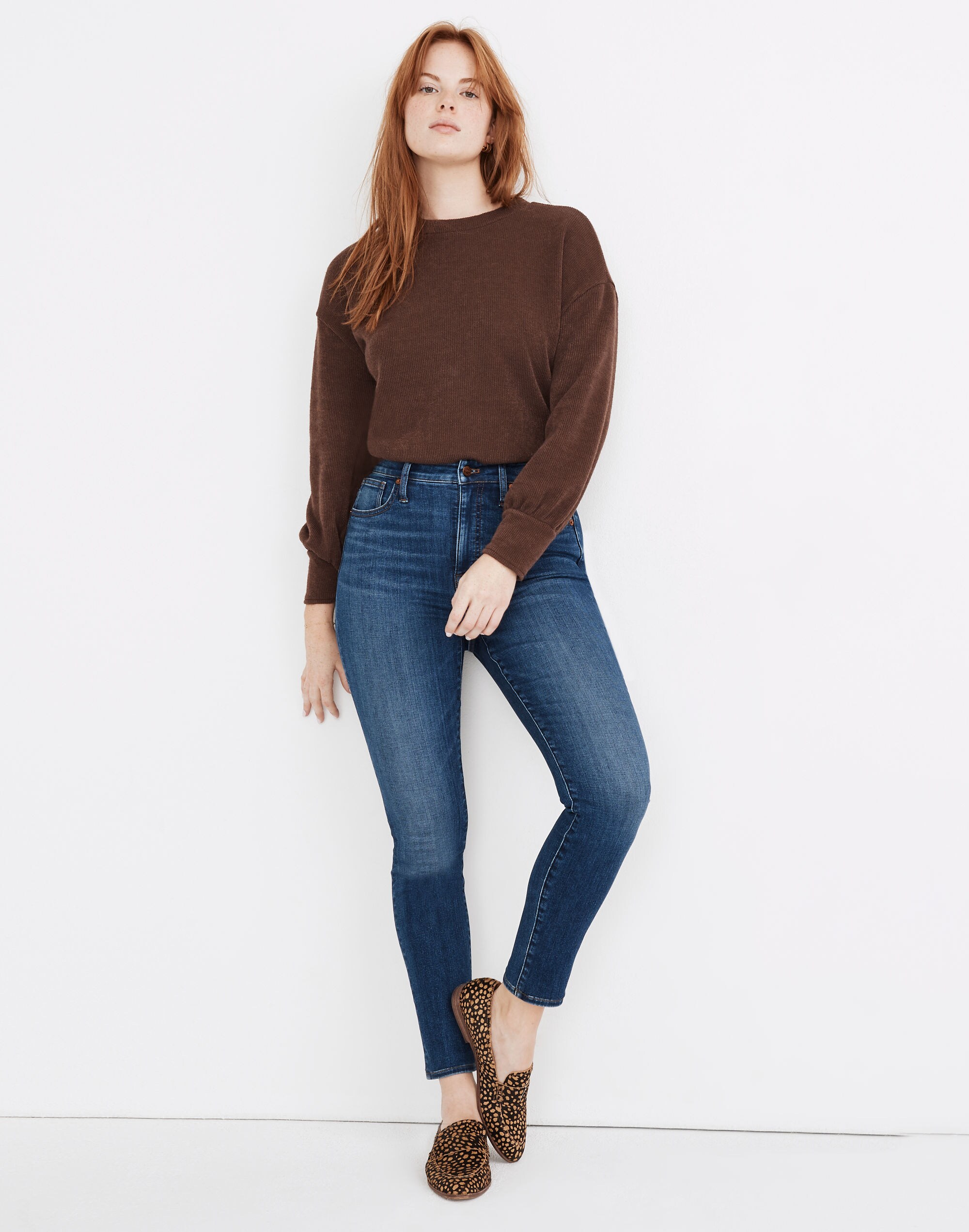 Curvy High-Rise Skinny Jeans in Bradshaw Wash
