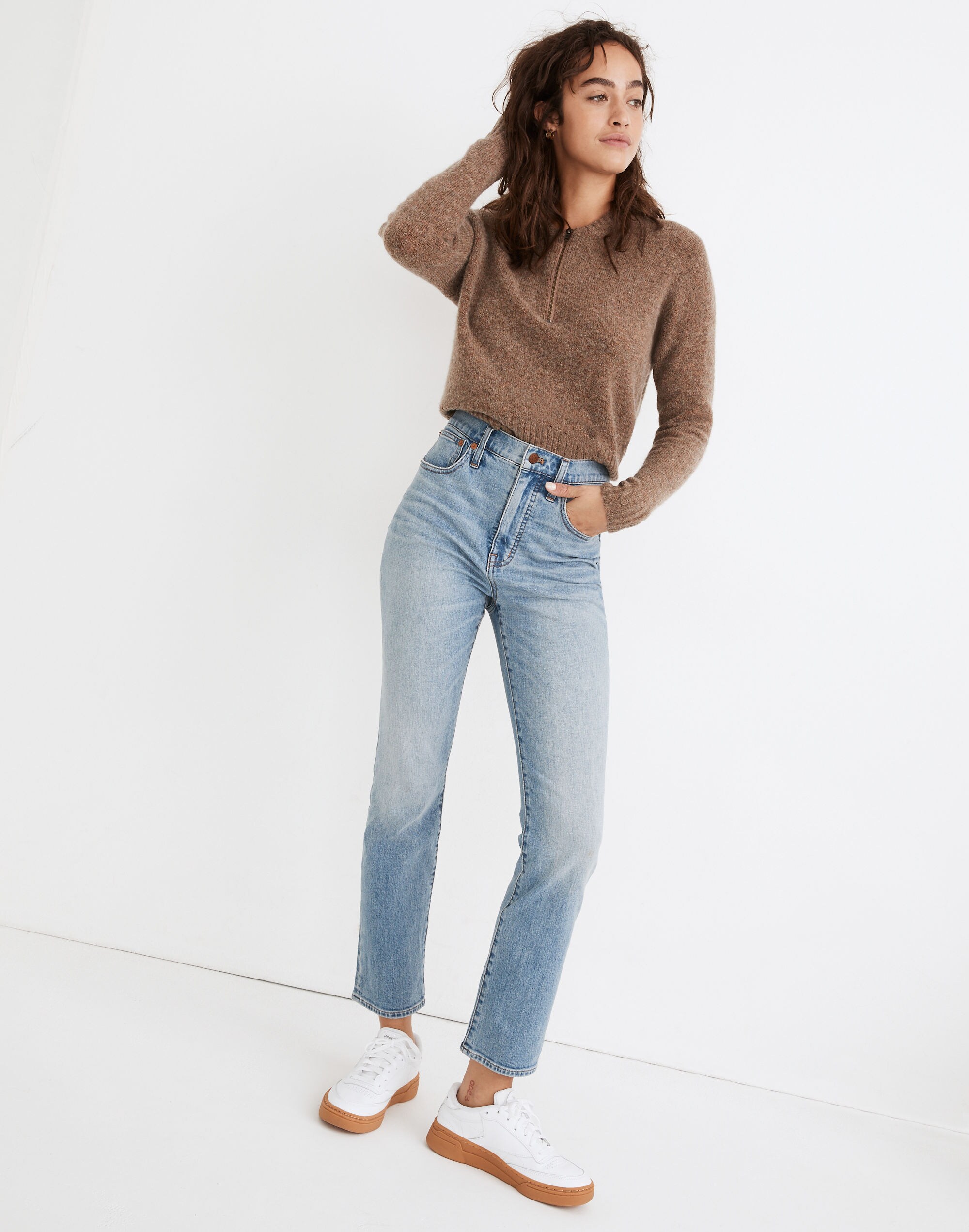 Slim Demi-Boot Jeans in Denis Wash