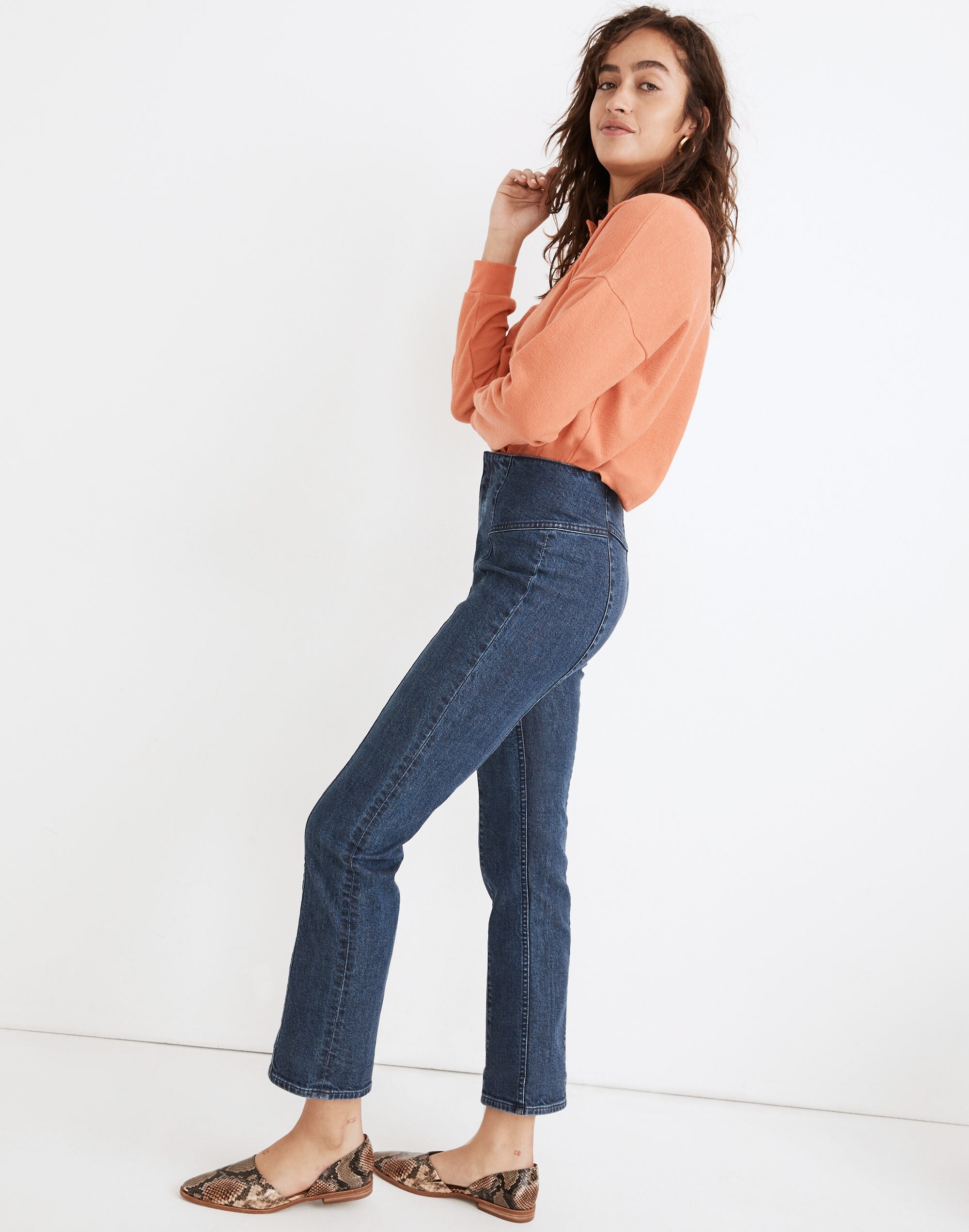 Slim Demi-Boot Jeans in Reyes Wash: Seamed TENCEL&trade; Denim Edition