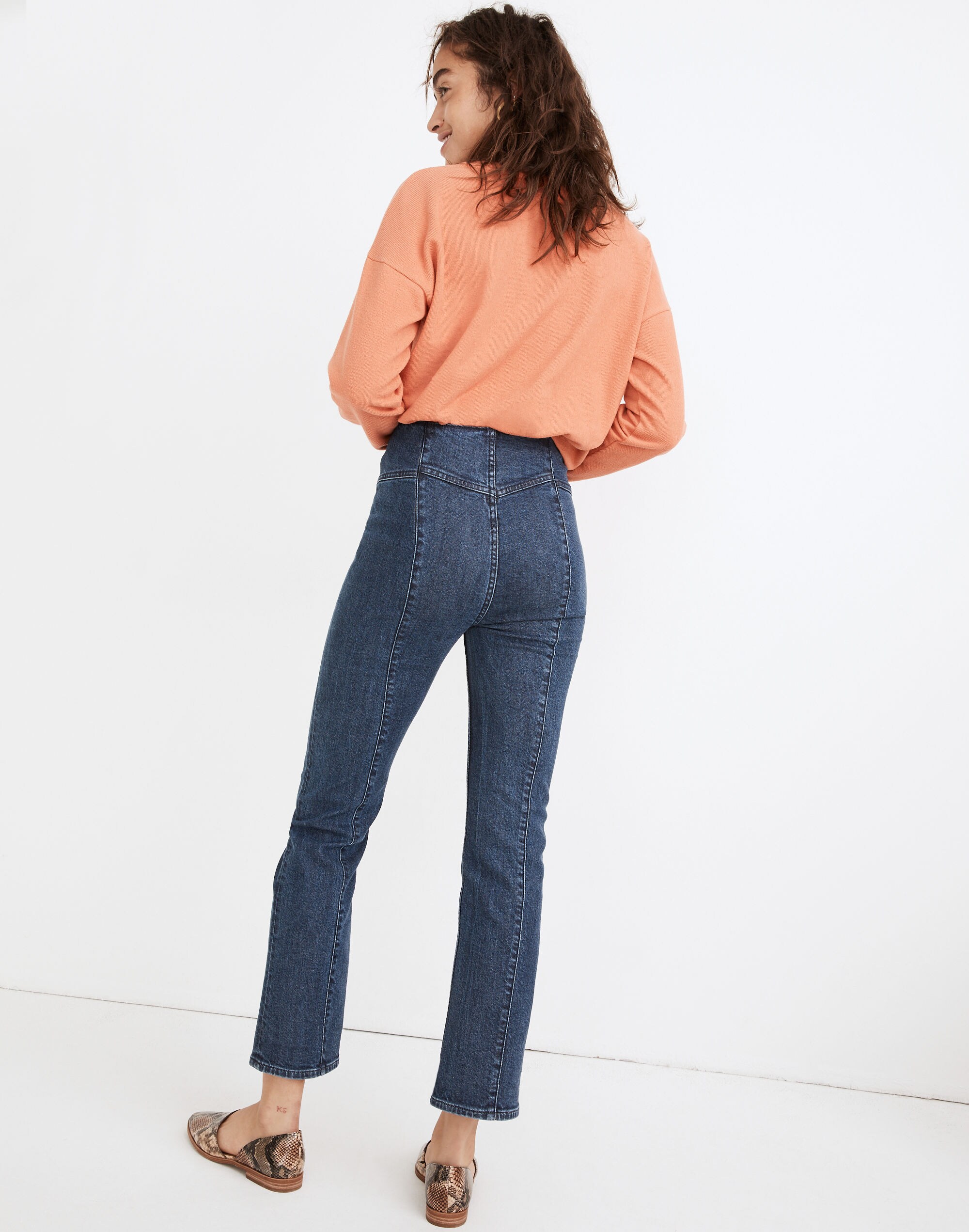 Slim Demi-Boot Jeans in Reyes Wash: Seamed TENCEL&trade; Denim Edition
