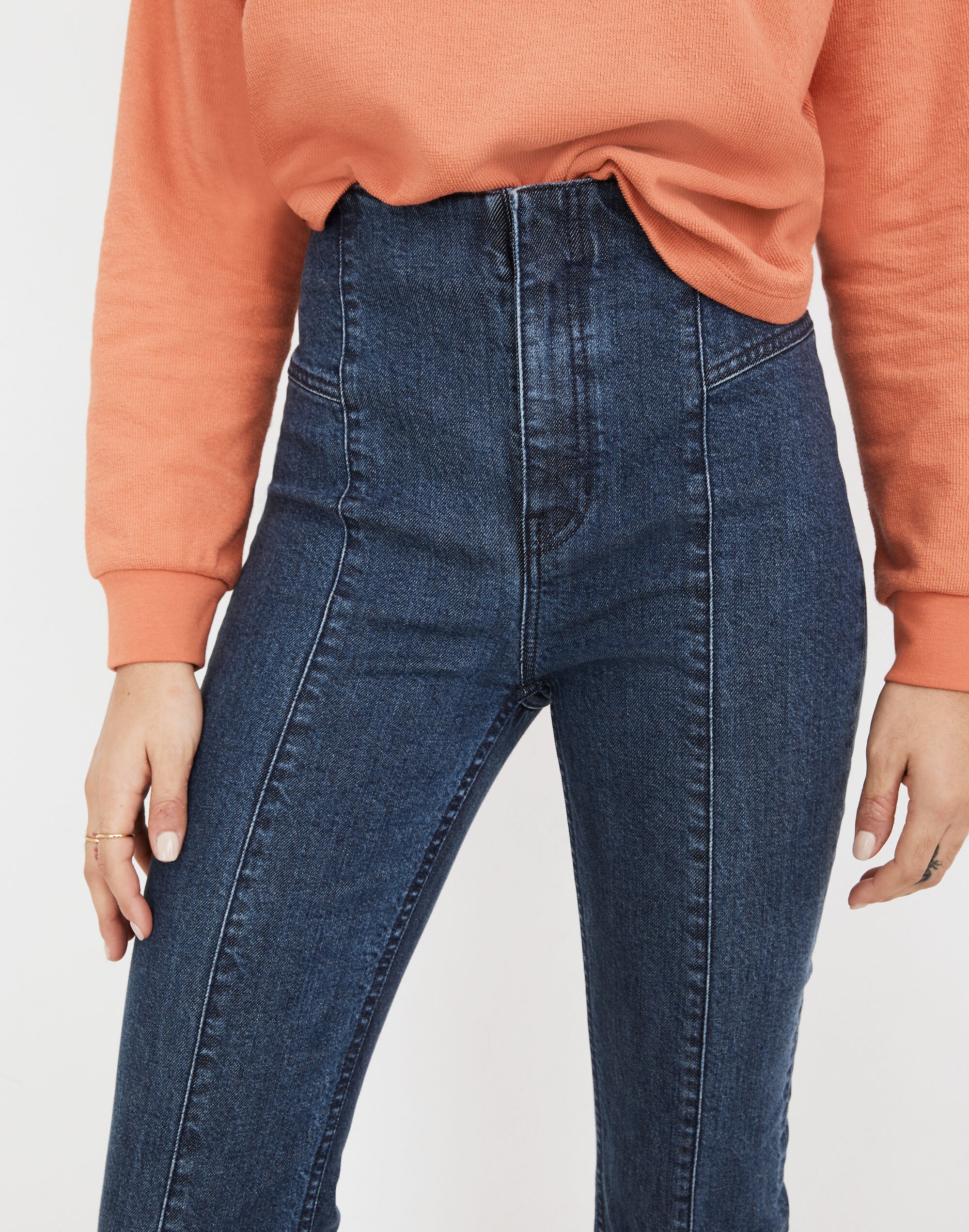 Slim Demi-Boot Jeans in Reyes Wash: Seamed TENCEL&trade; Denim Edition