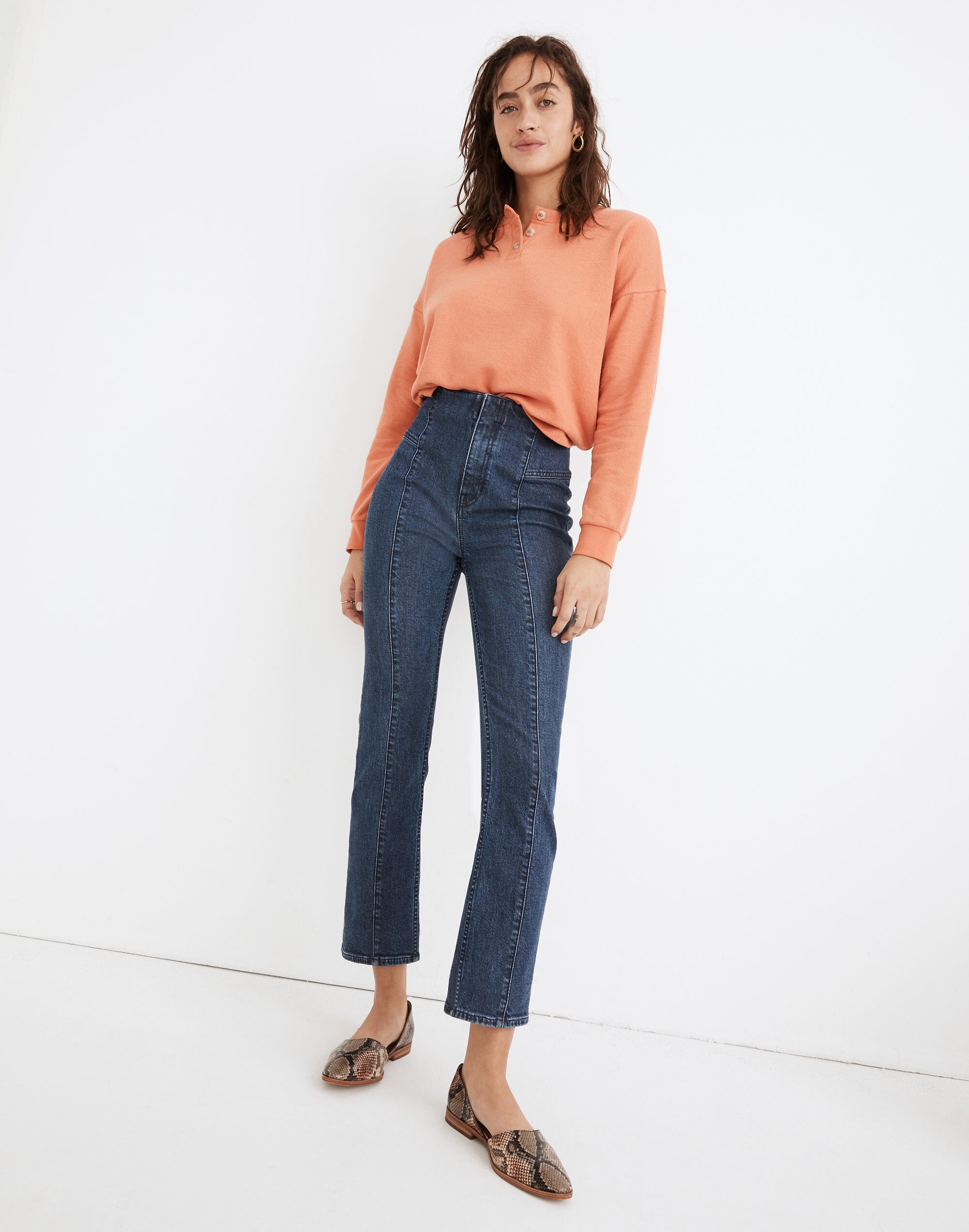 Slim Demi-Boot Jeans in Reyes Wash: Seamed TENCEL&trade; Denim Edition