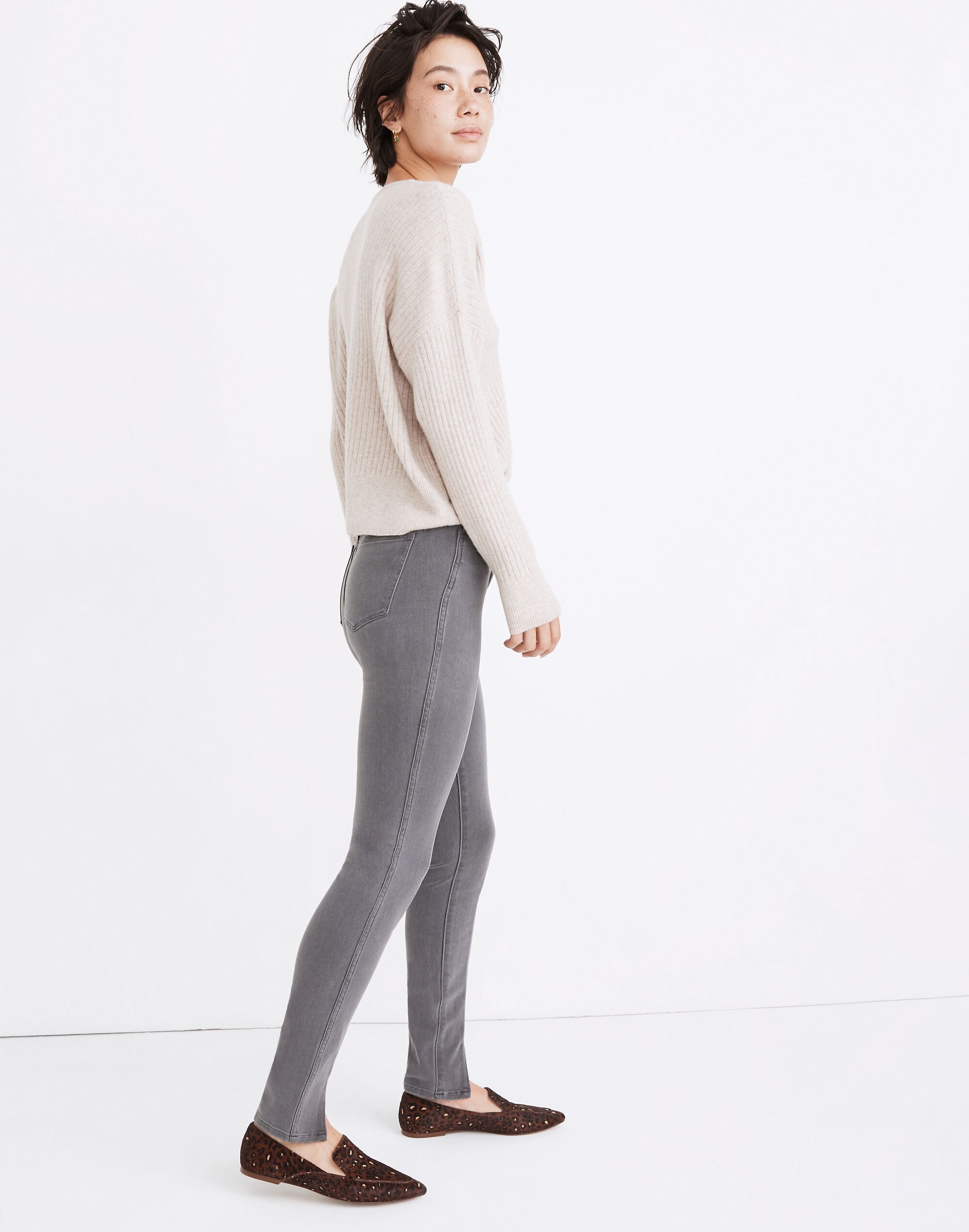 Petite 10" High-Rise Roadtripper Jeans in Carlin Wash: Slit-Front Edition