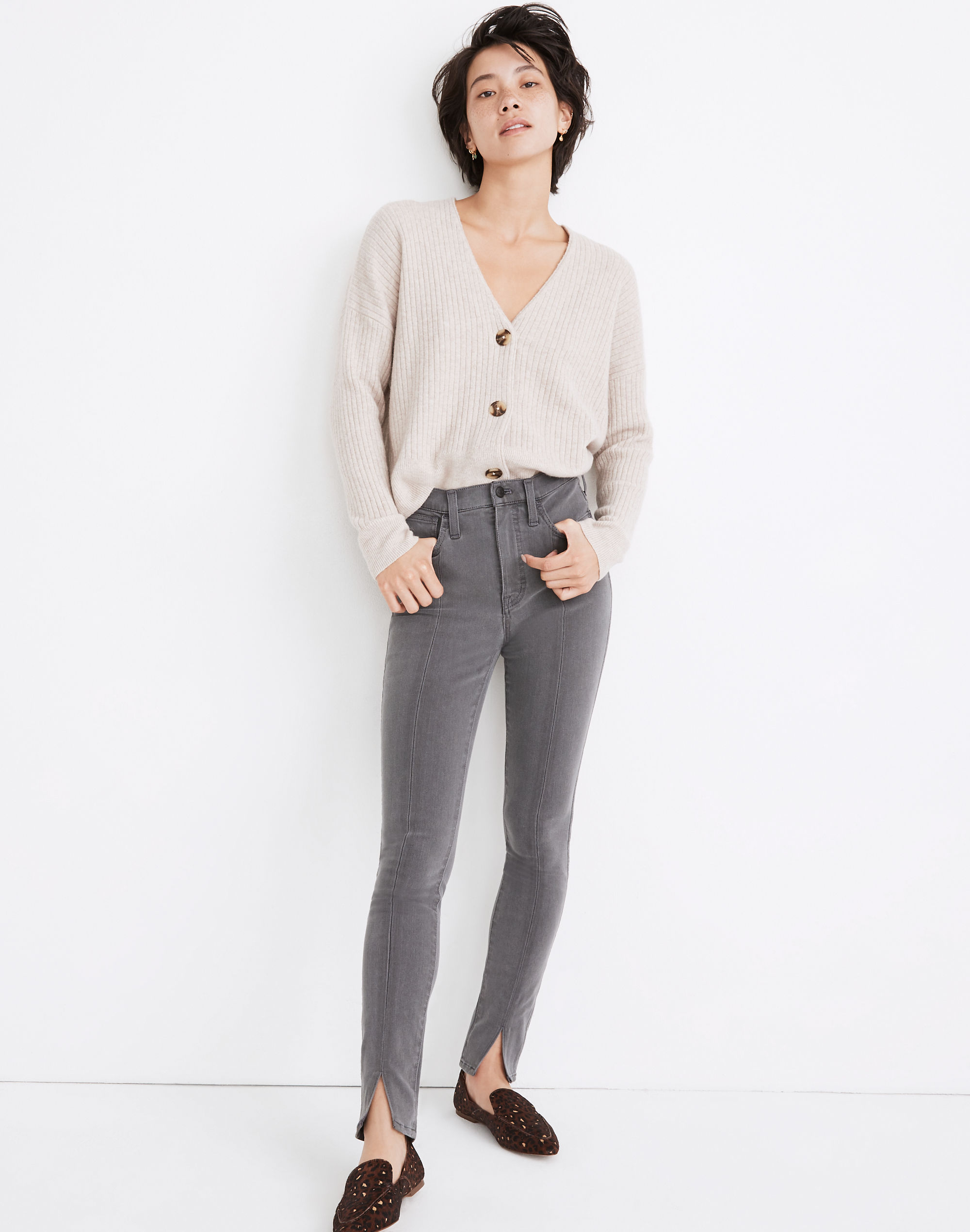 10" High-Rise Roadtripper Jeans in Carlin Wash: Slit-Front Edition