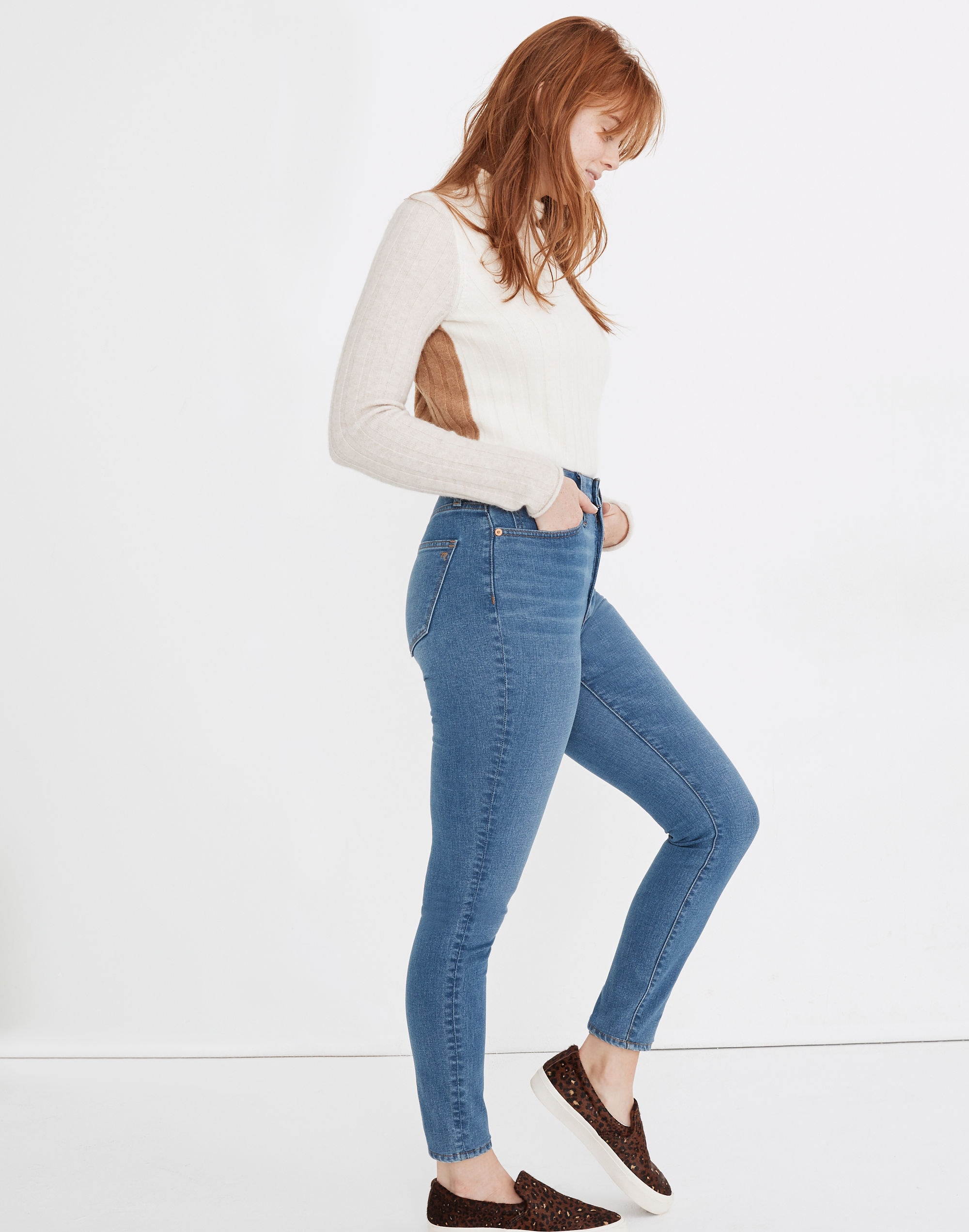 Petite Curvy High-Rise Skinny Jeans in Astoria Wash: TENCEL&trade; Denim Edition