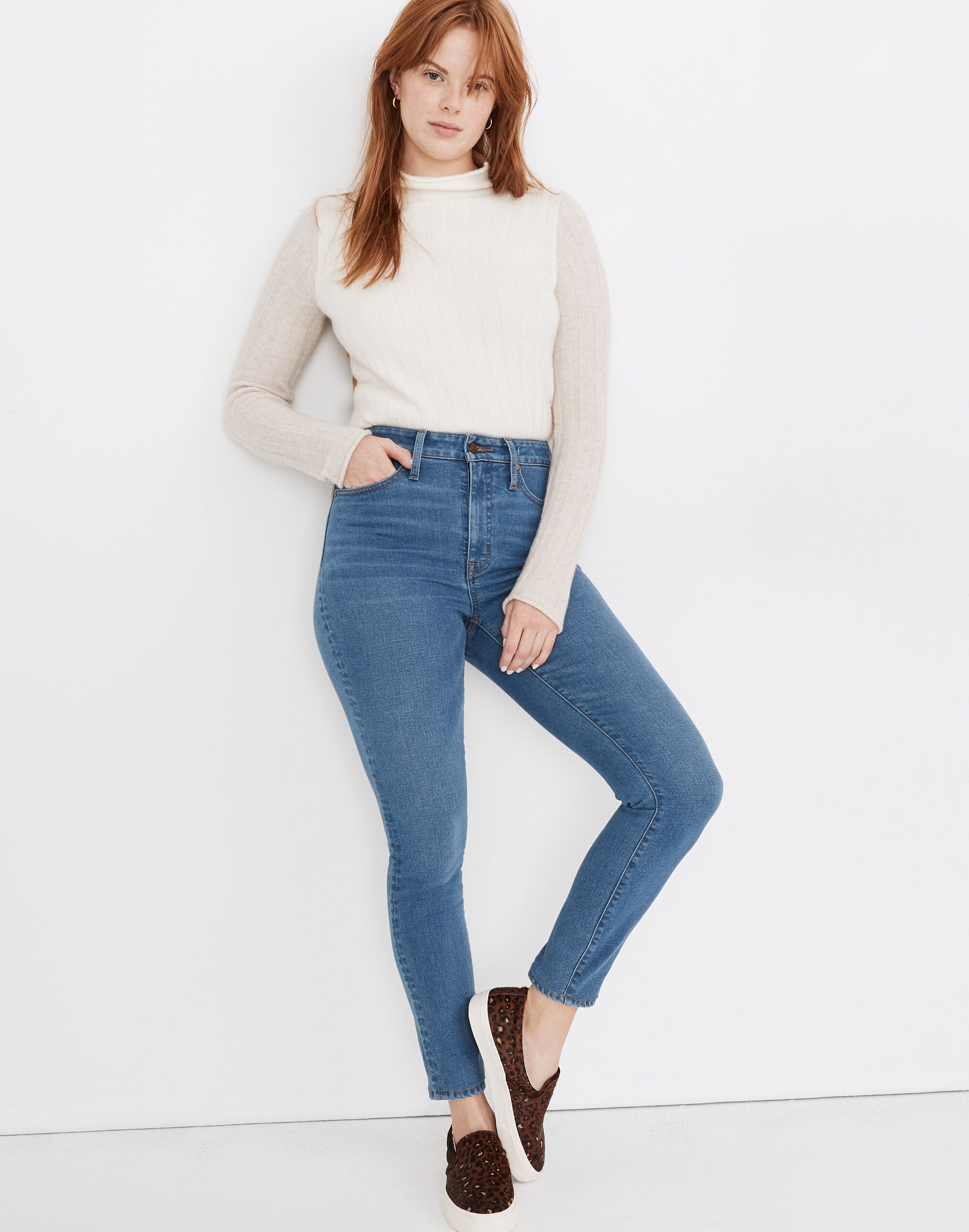 Curvy High-Rise Skinny Jeans in Astoria Wash: TENCEL&trade; Denim Edition