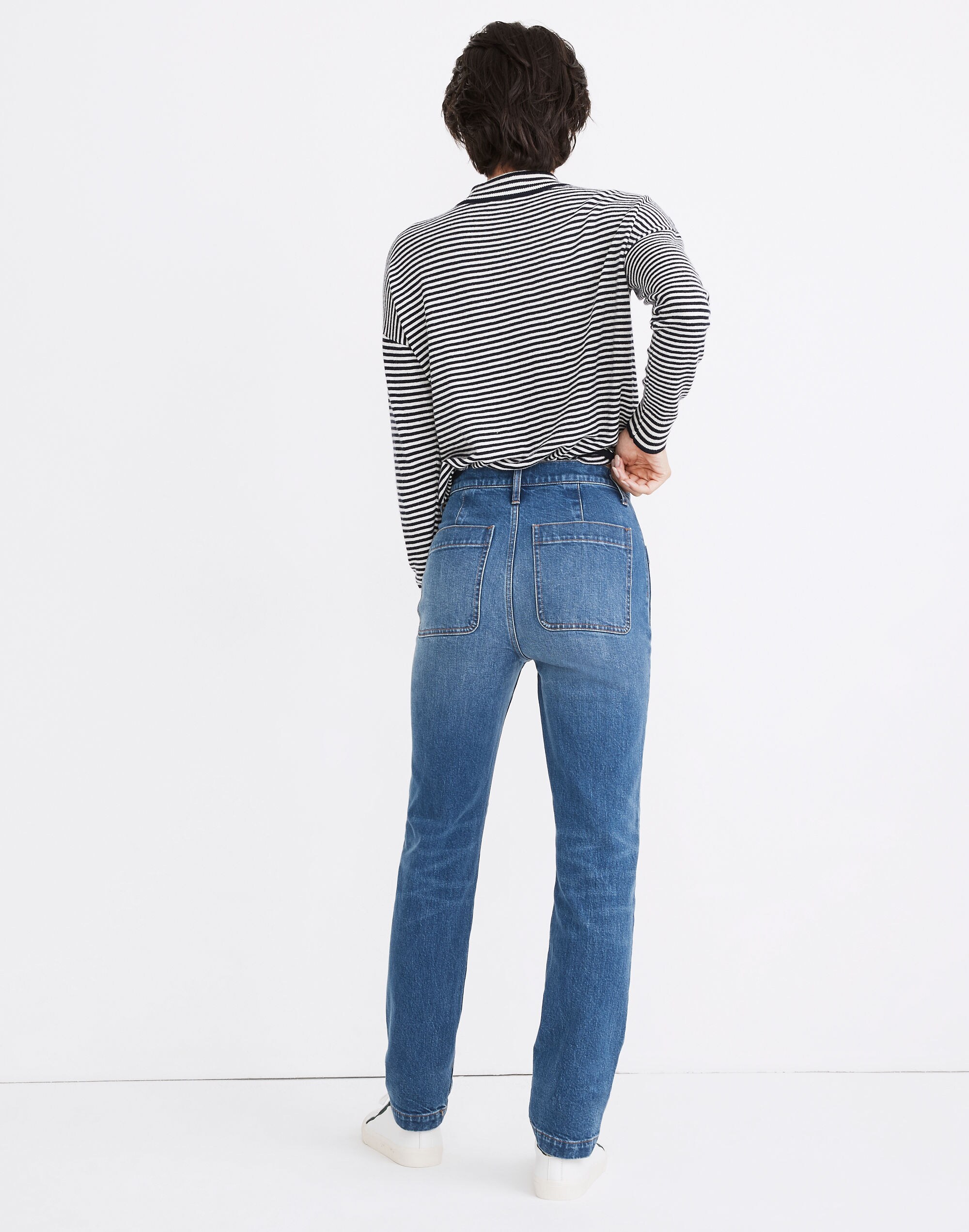 Classic Straight Full-Length Jeans in Marfield Wash: Surplus Pocket Edition