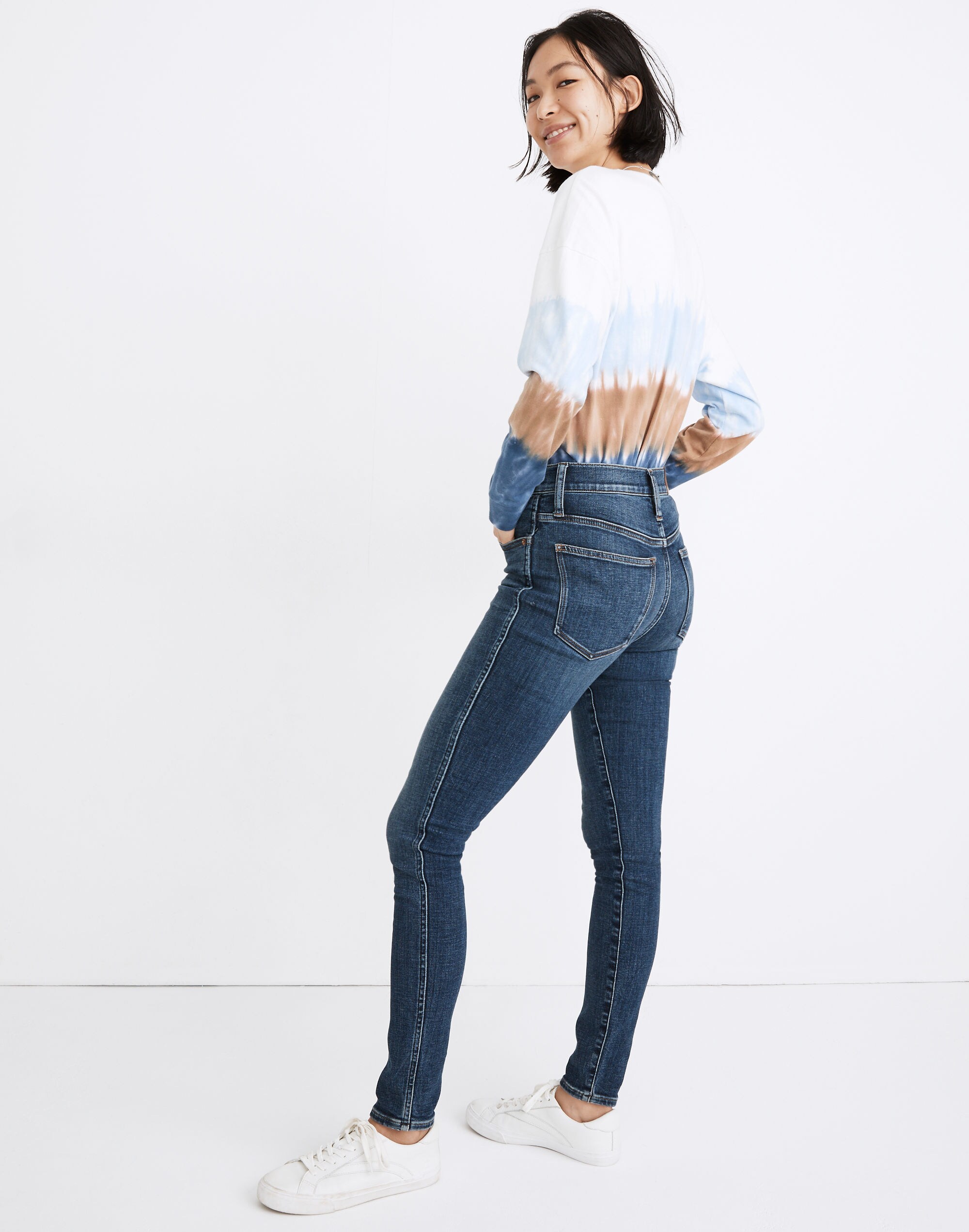 10" High-Rise Skinny Jeans in Cordell Wash: Heatrich Denim Edition