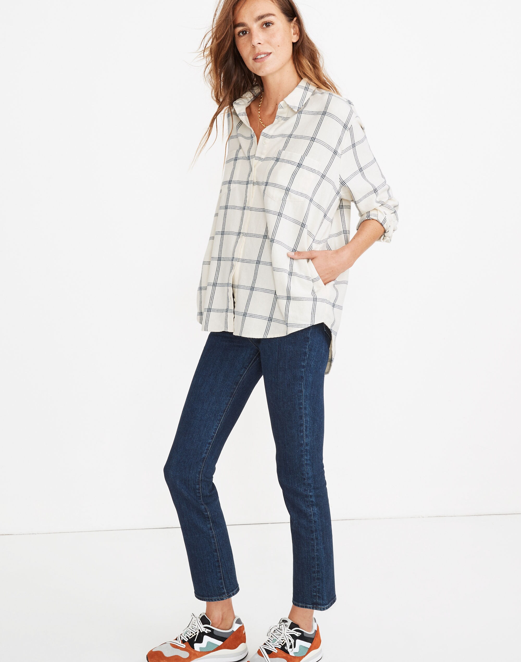 Flannel Sunday Shirt in Windowpane