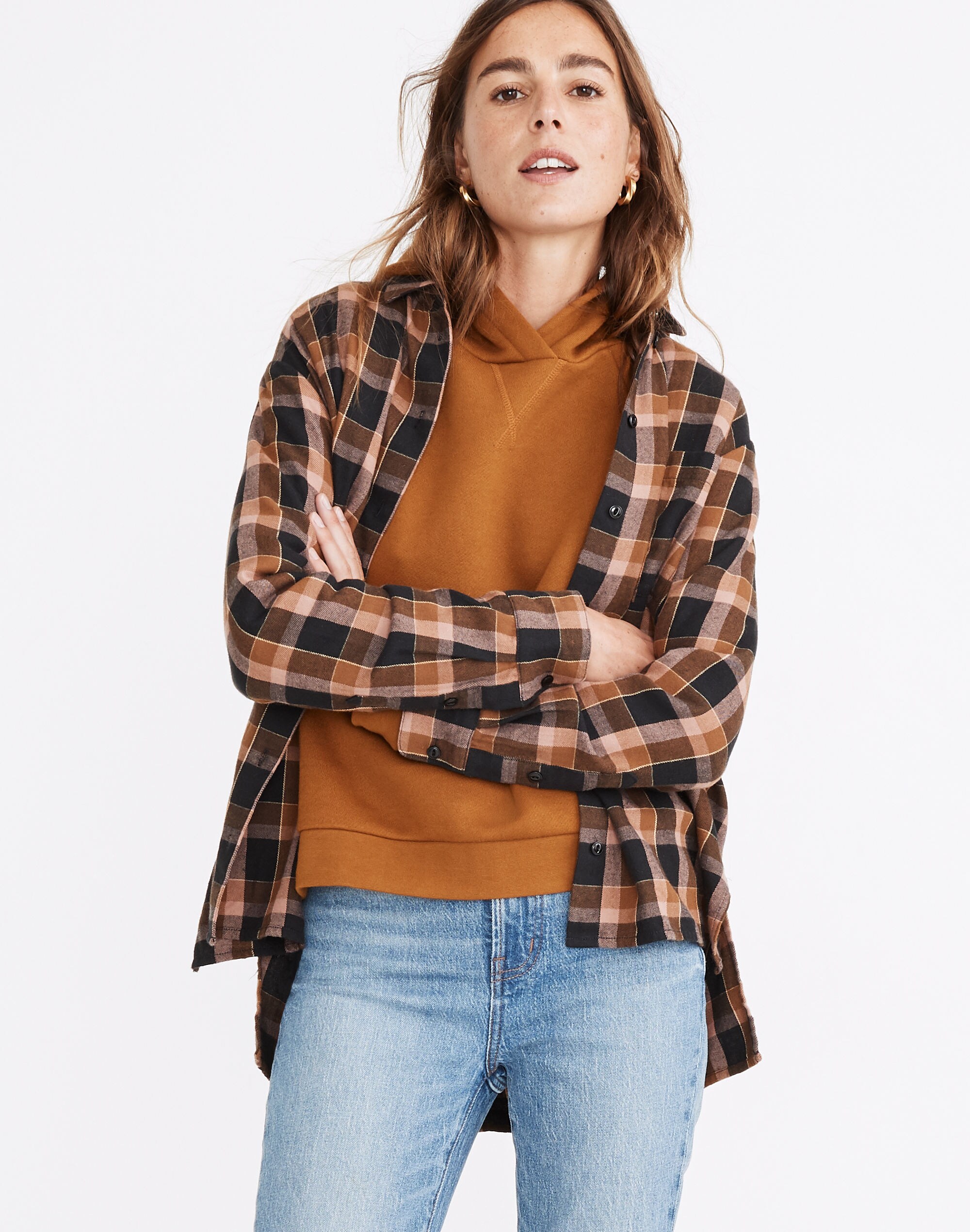 Flannel Oversized Ex-Boyfriend Shirt in Gideon Plaid