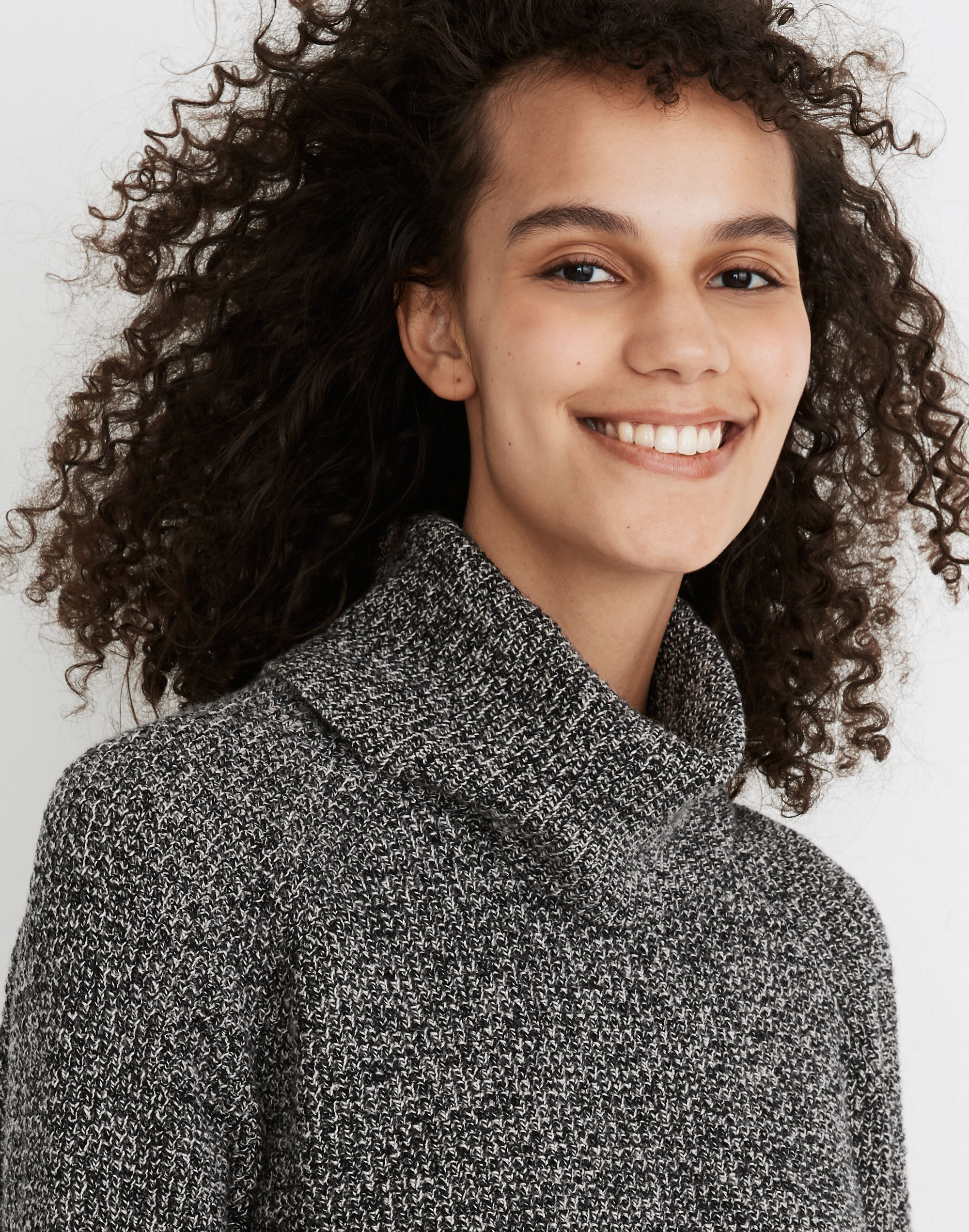 Eastbrook Turtleneck Cross-Back Sweater in Cotton-Merino Yarn