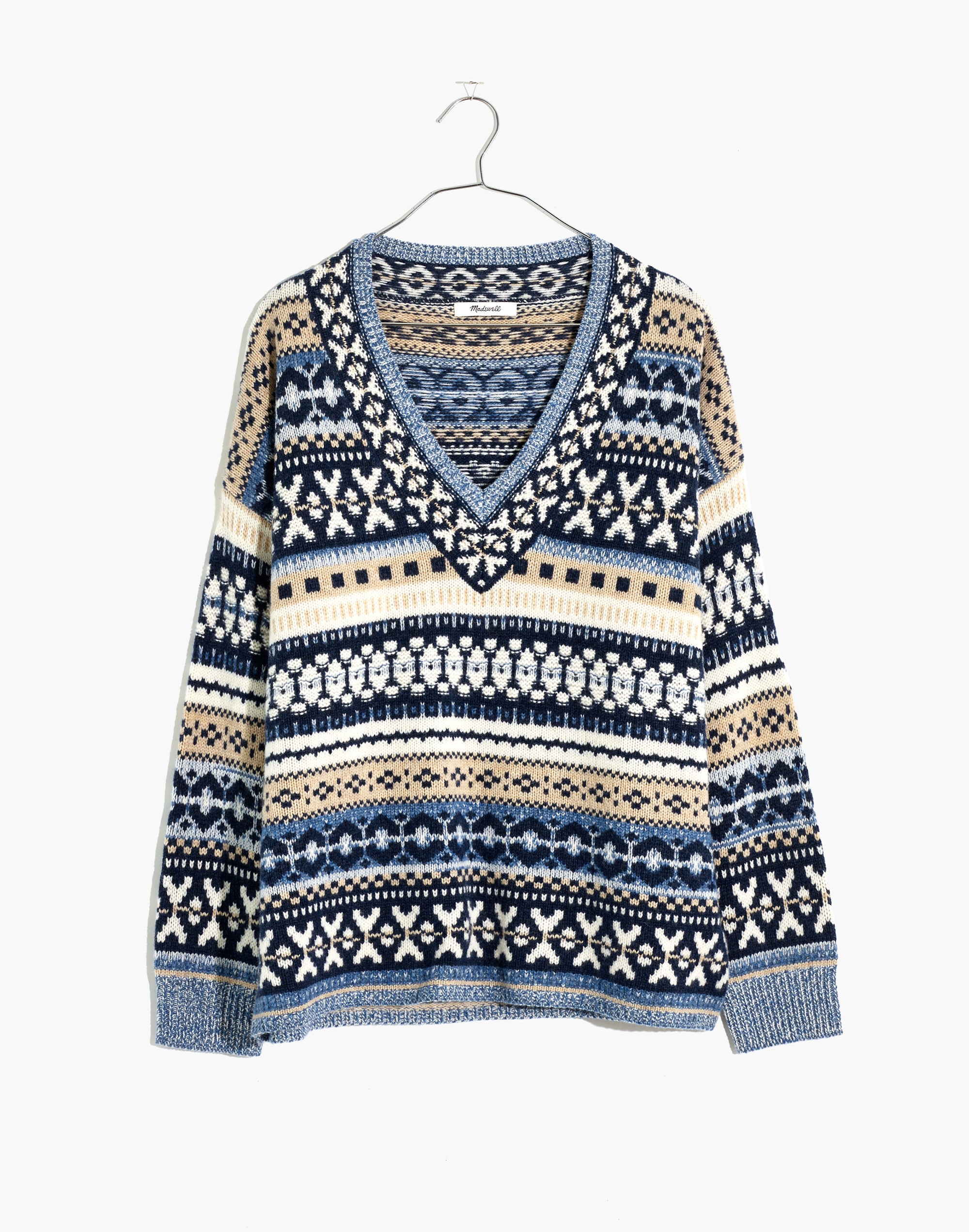 Forrest Fair Isle V-Neck Sweater | Madewell
