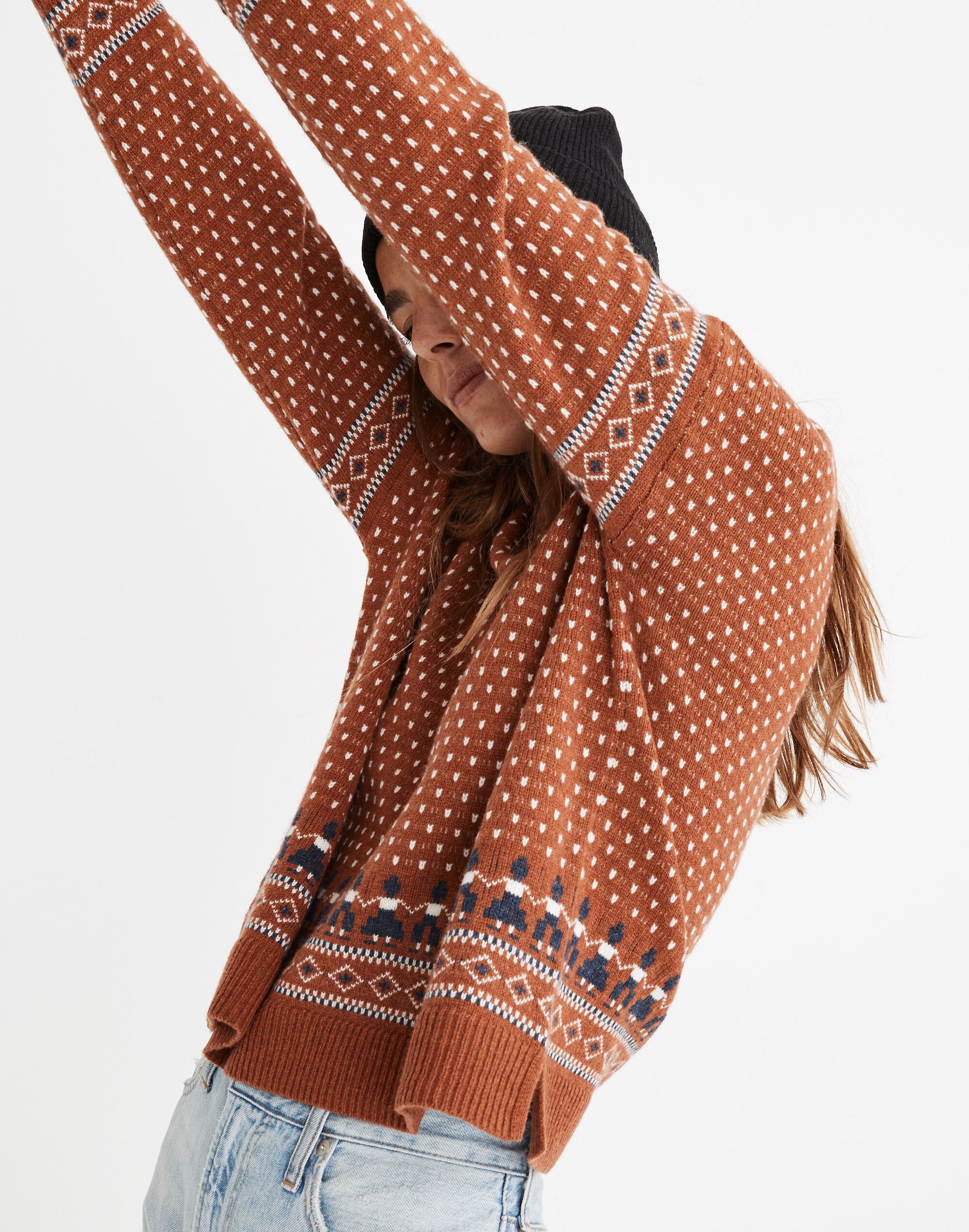 Woodside Jacquard Pullover Sweater