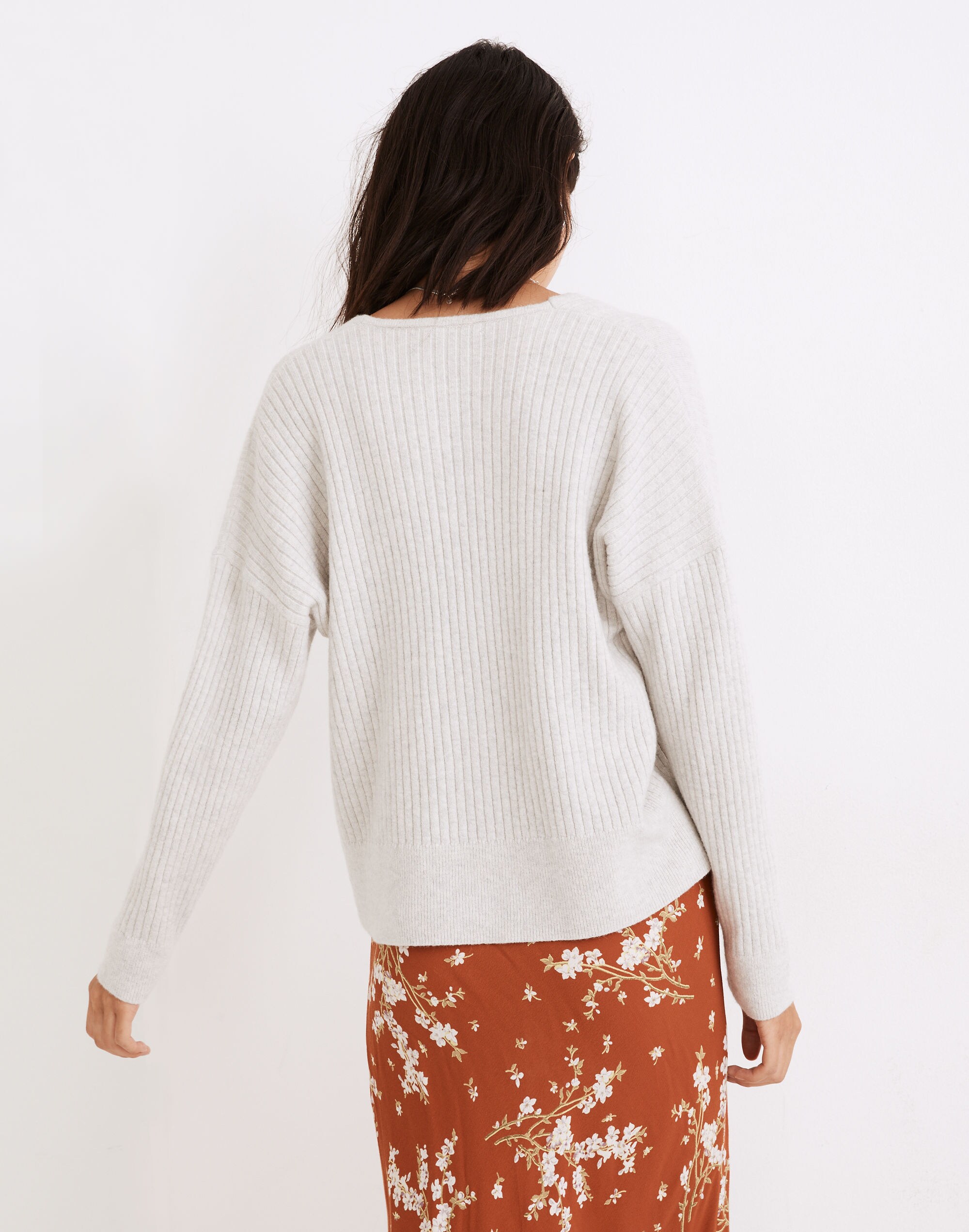 Cameron Ribbed Cardigan Sweater in Coziest Yarn