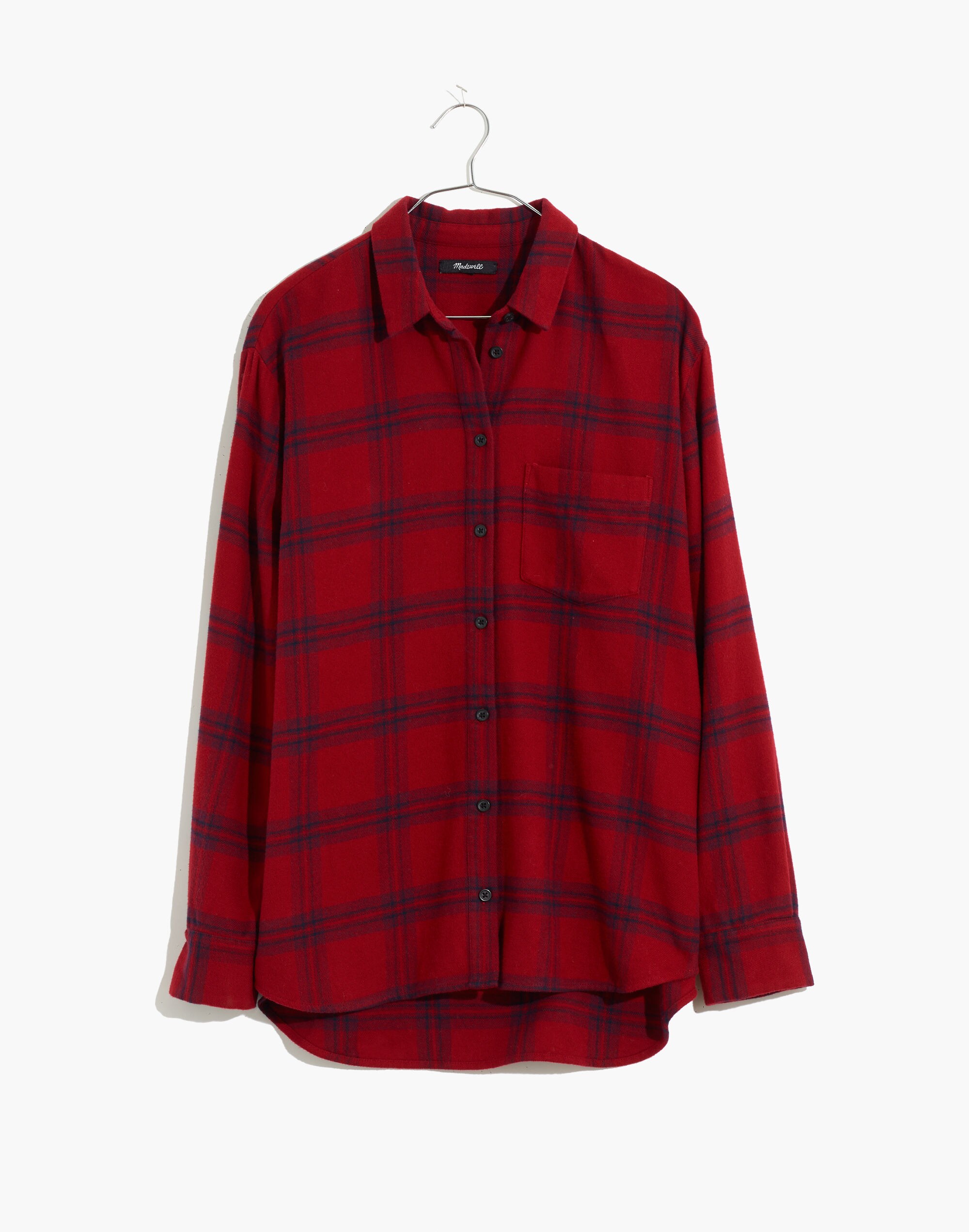 Flannel Oversized Ex-Boyfriend Shirt in Windowpane