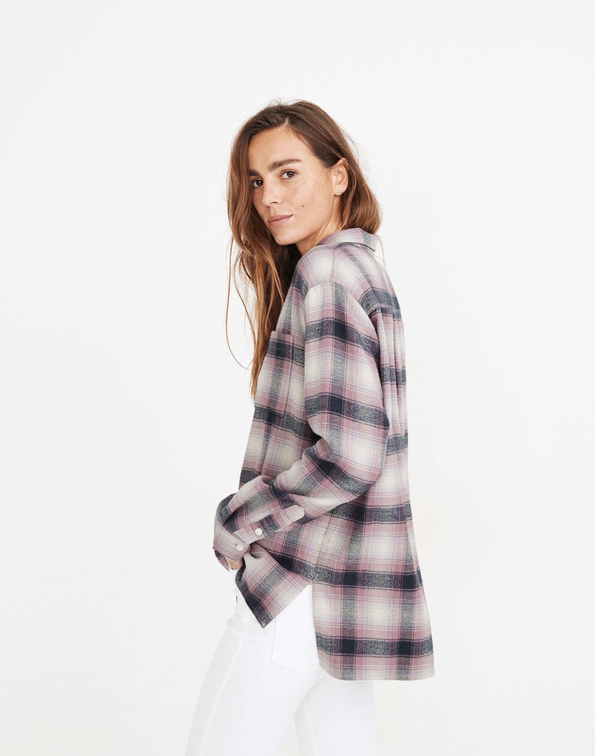 Flannel Oversized Ex-Boyfriend Shirt in Lenore Plaid