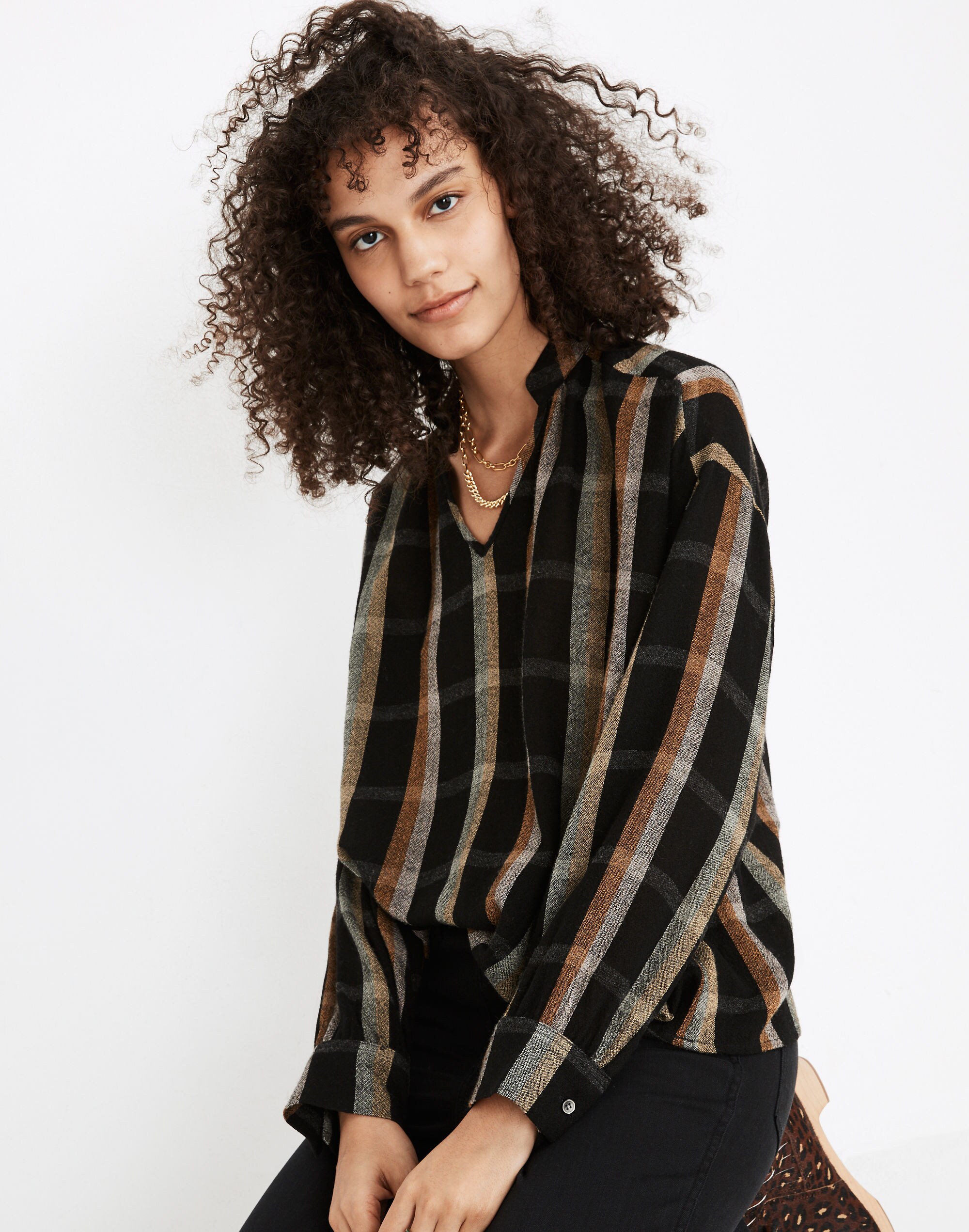 Highroad Popover Shirt in Lessing Plaid