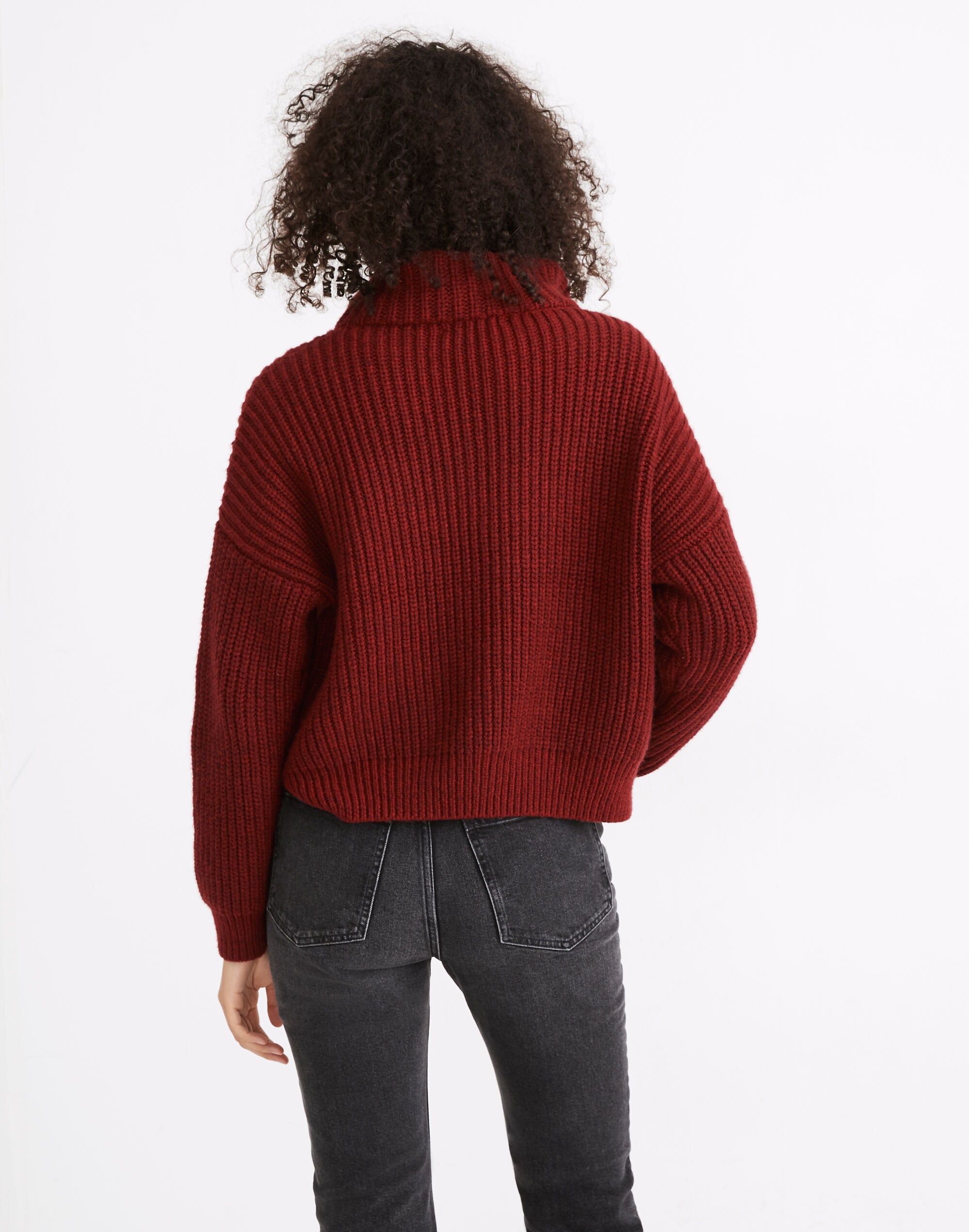 Pointelle Half-Zip Pullover Sweater