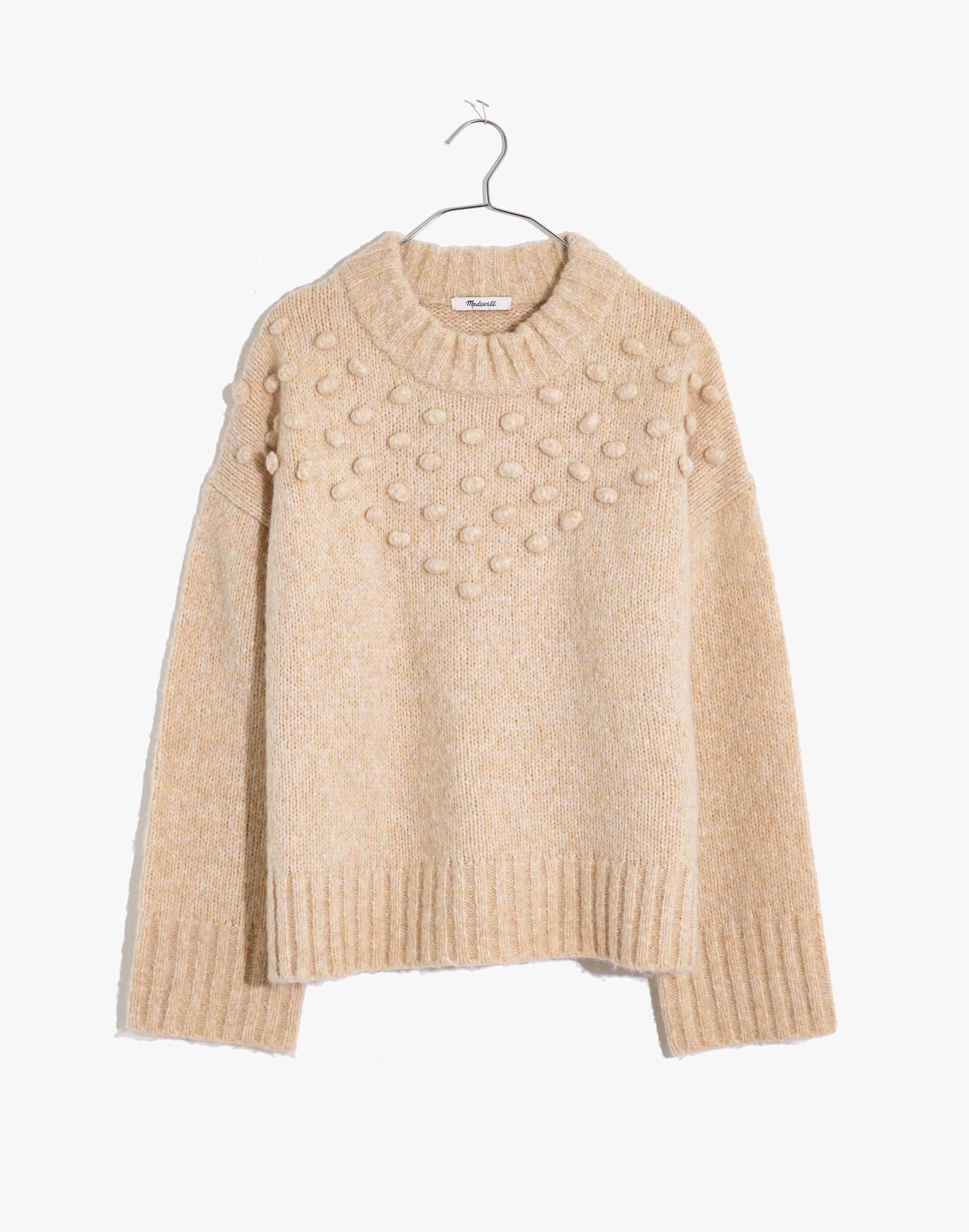 Placed Bobble Mockneck Sweater