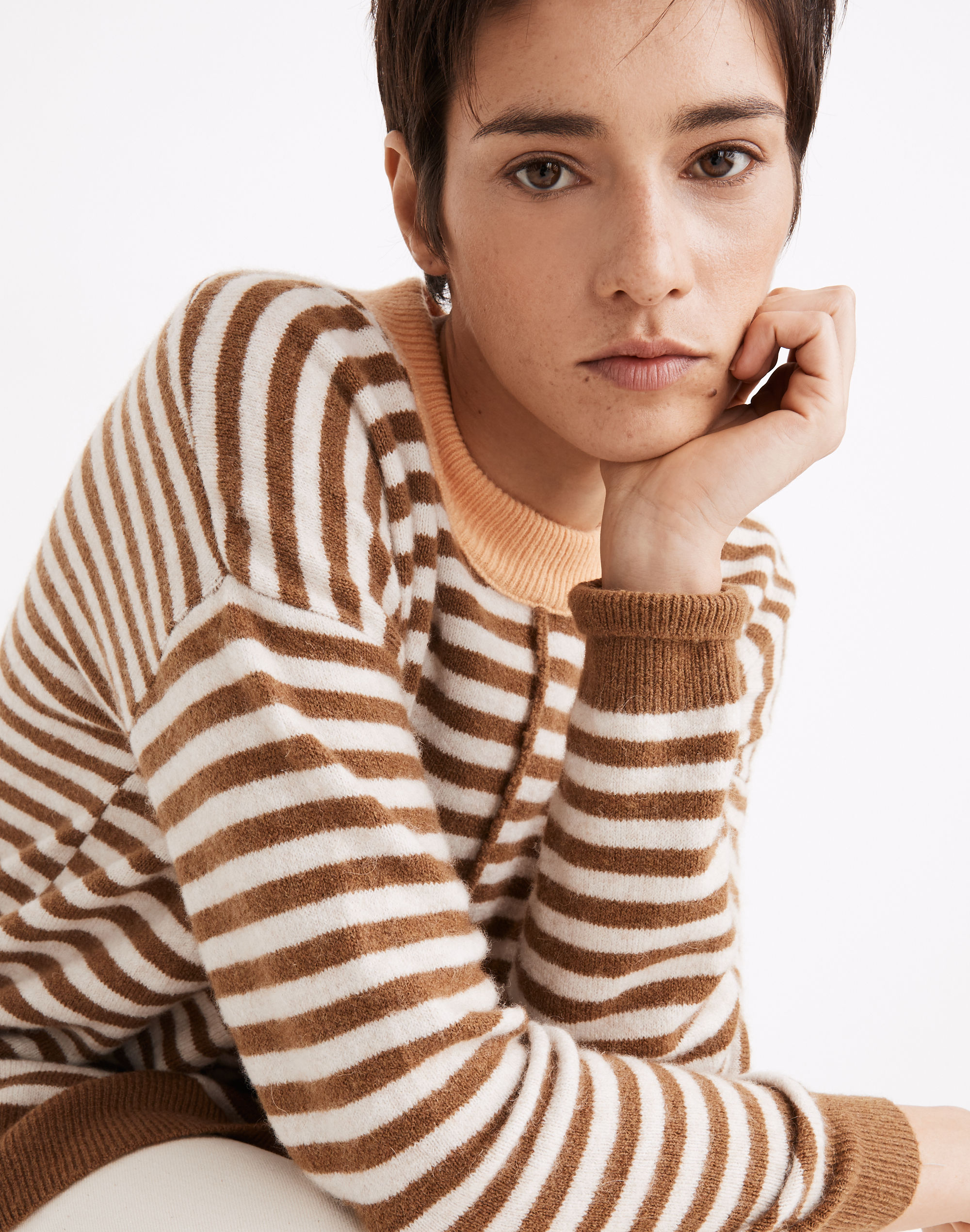 Stripe-Play Smithe Pullover Sweater in Coziest Yarn