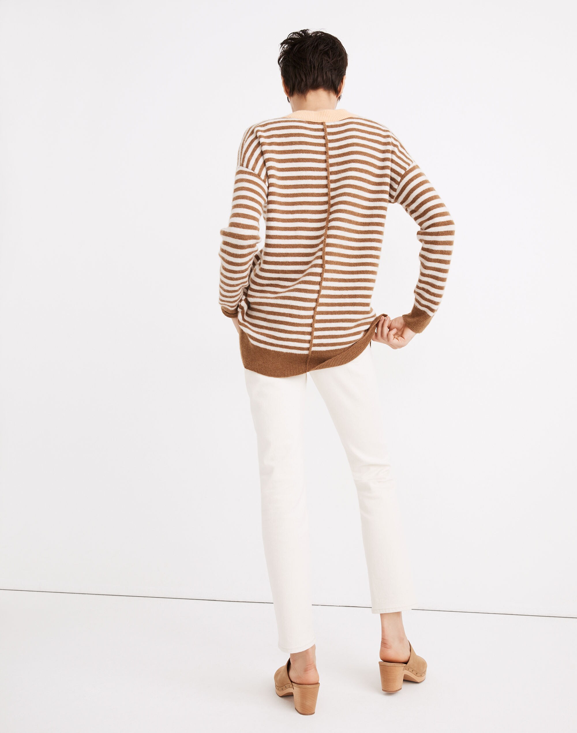 Stripe-Play Smithe Pullover Sweater in Coziest Yarn