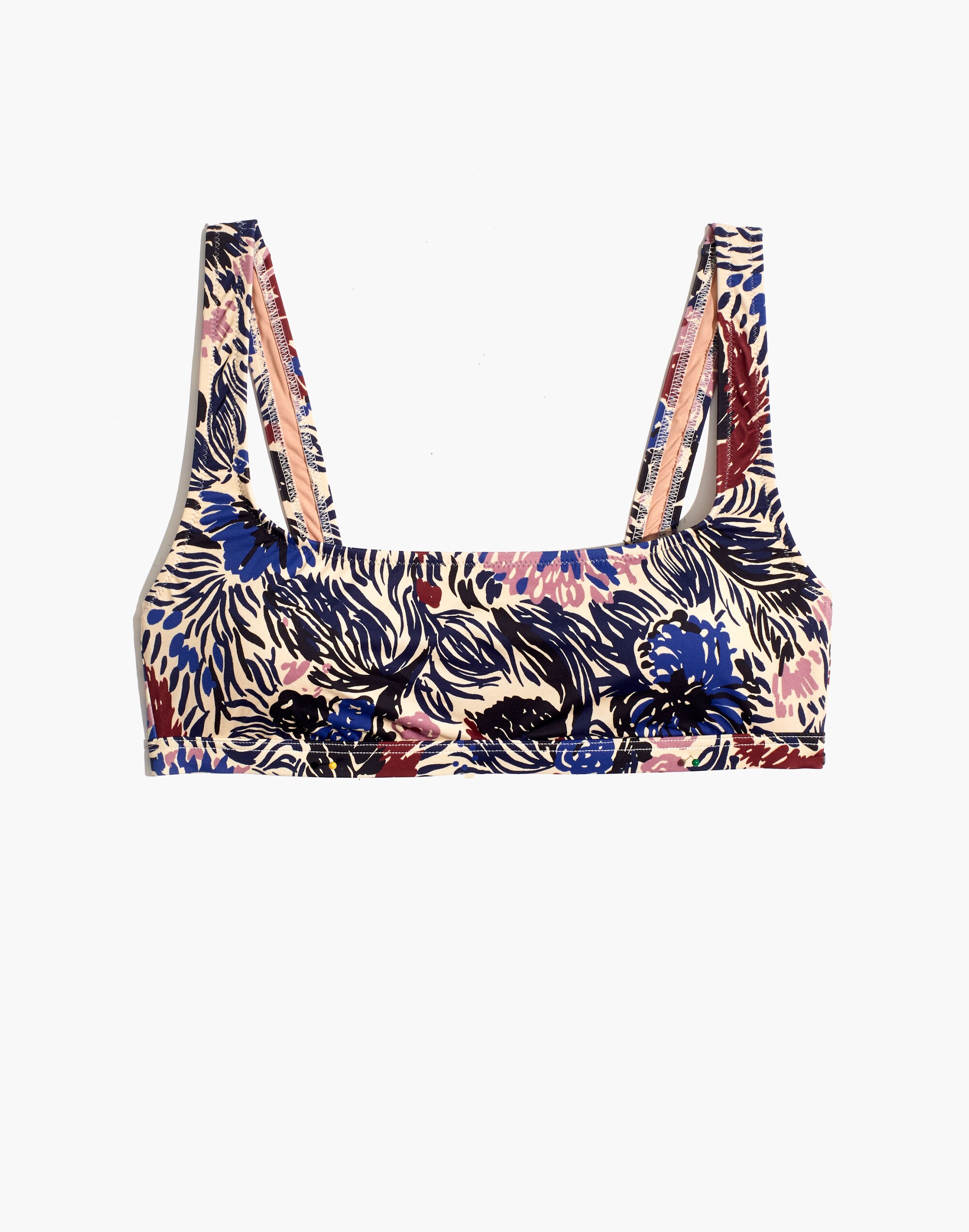 Madewell Second Wave Balconette Bikini Top in Dutch Garden