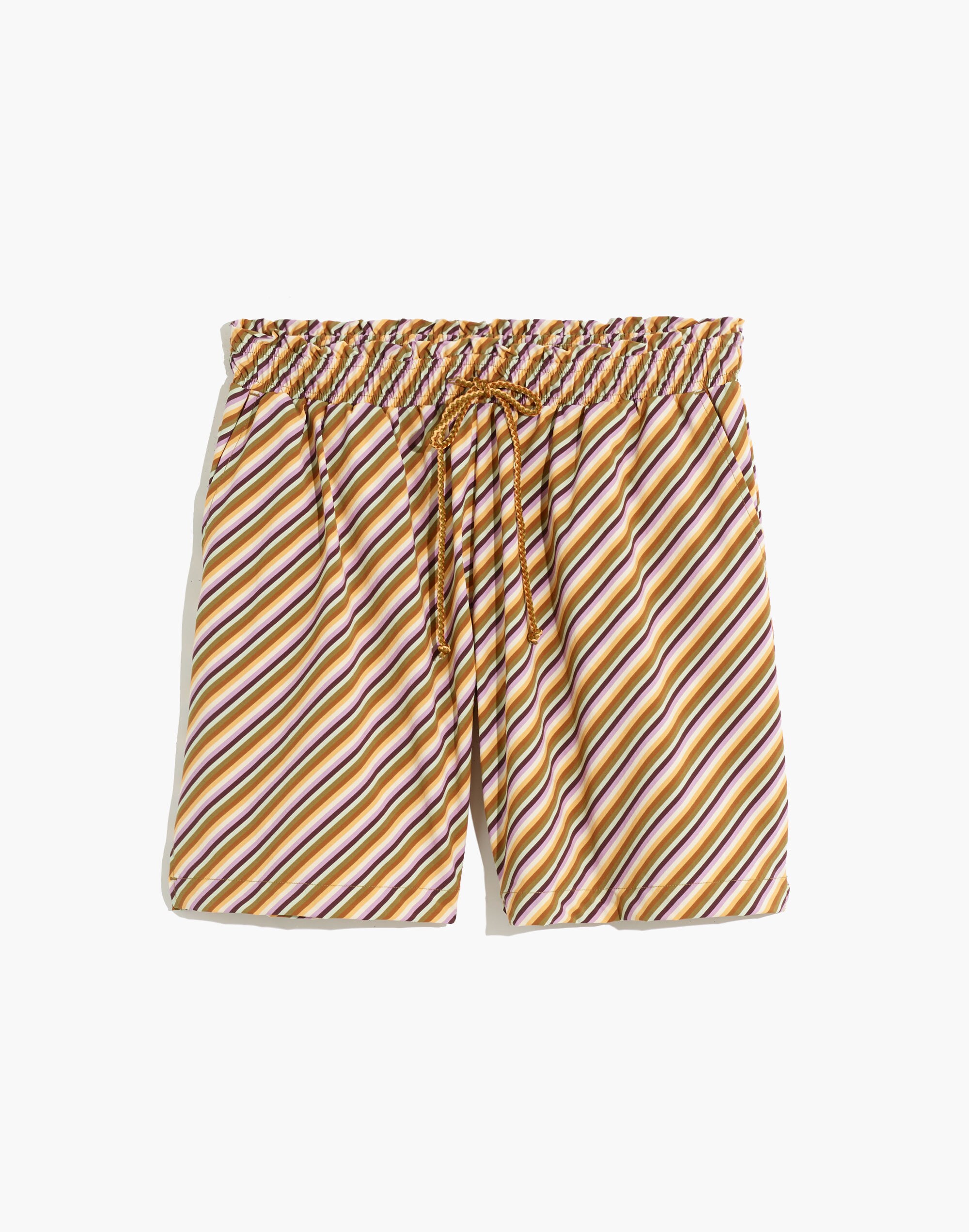 Madewell Second Wave Board Shorts in Diagonal Stripe