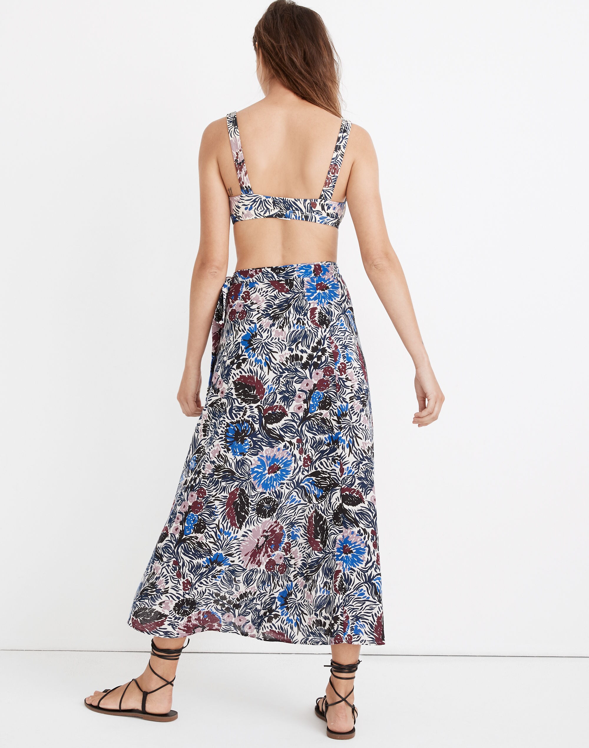 Cover-Up Wrap Skirt in Dutch Garden