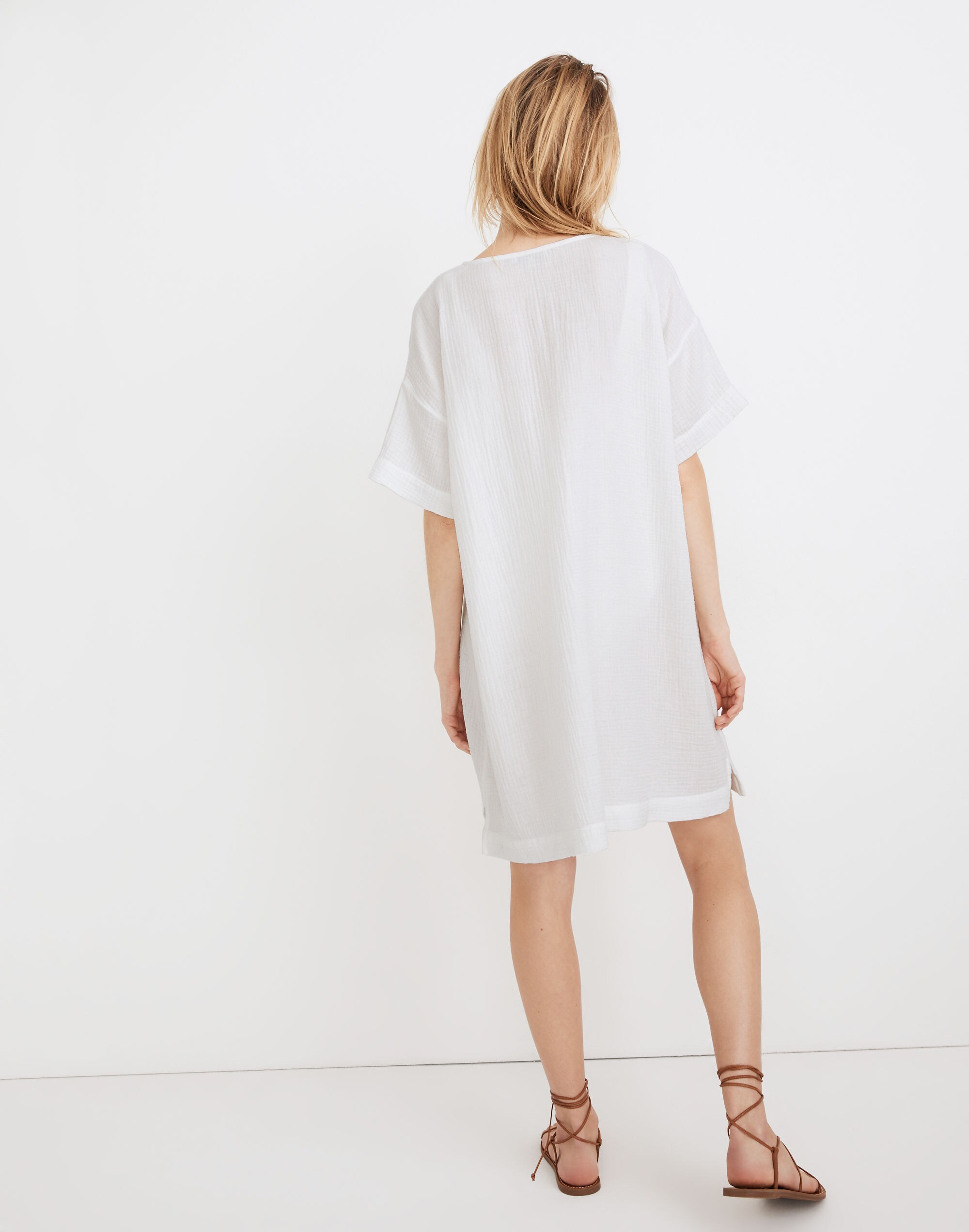 Gauze Cover-Up Tunic Dress