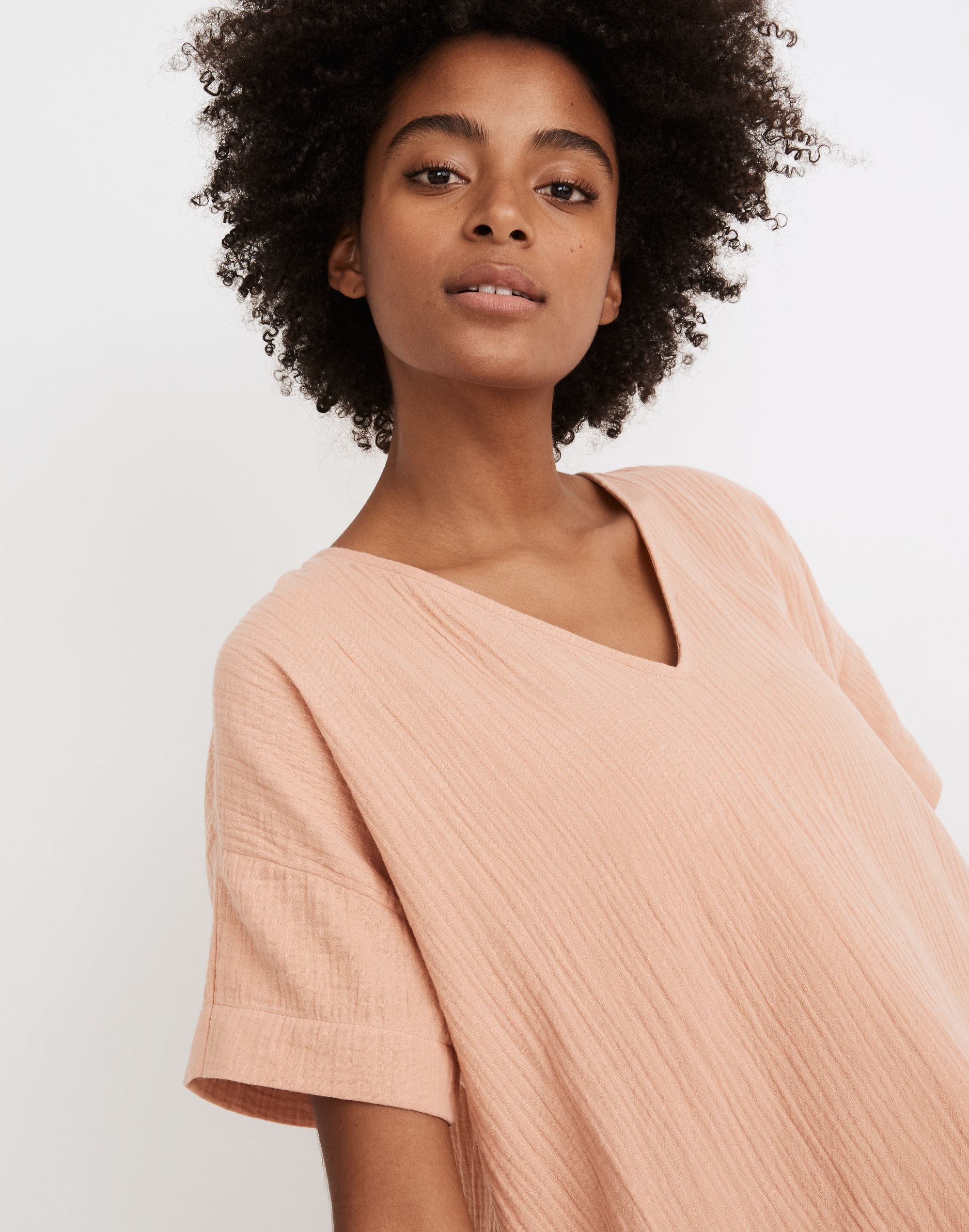 Gauze Cover-Up Tunic Dress