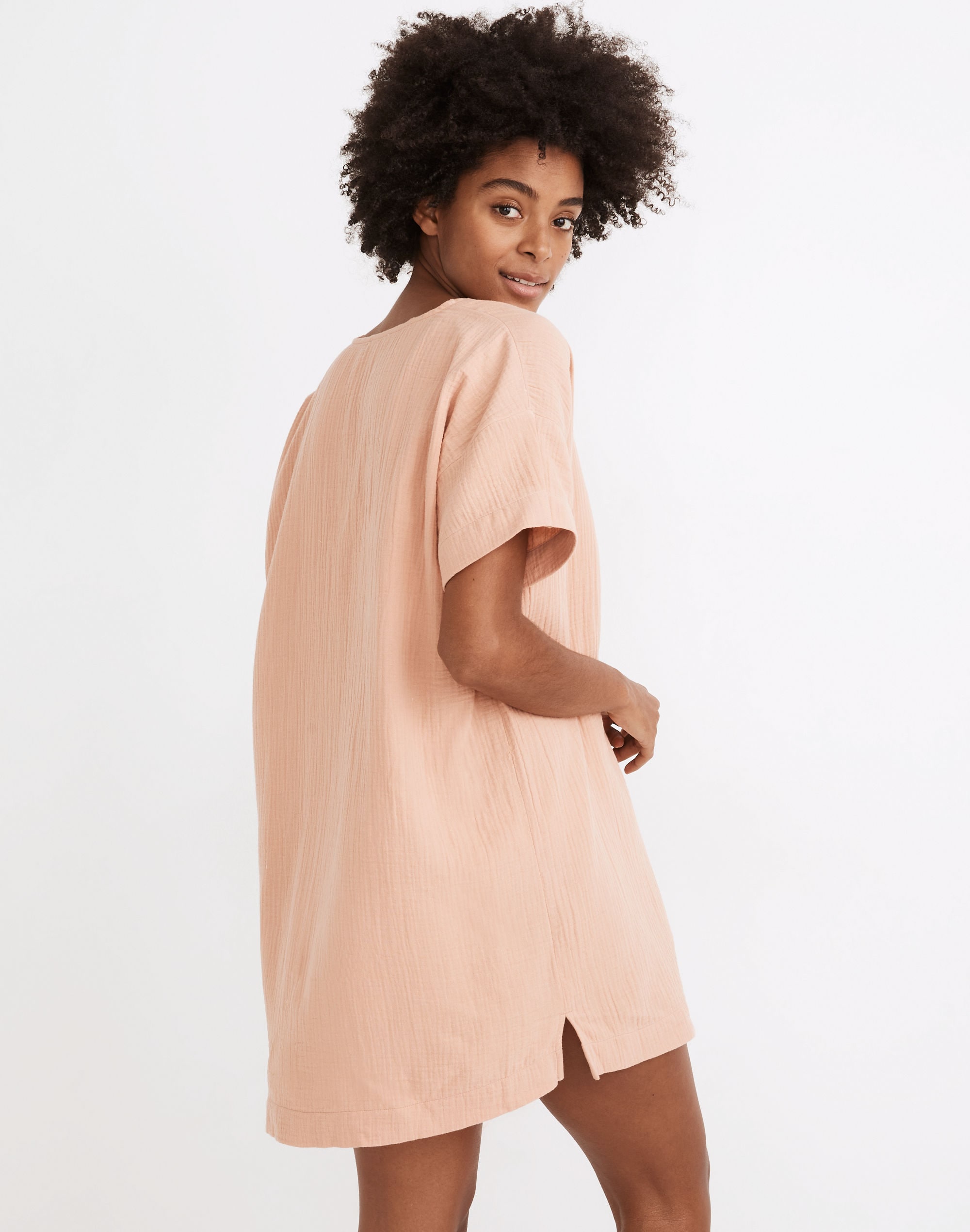 Gauze Cover-Up Tunic Dress