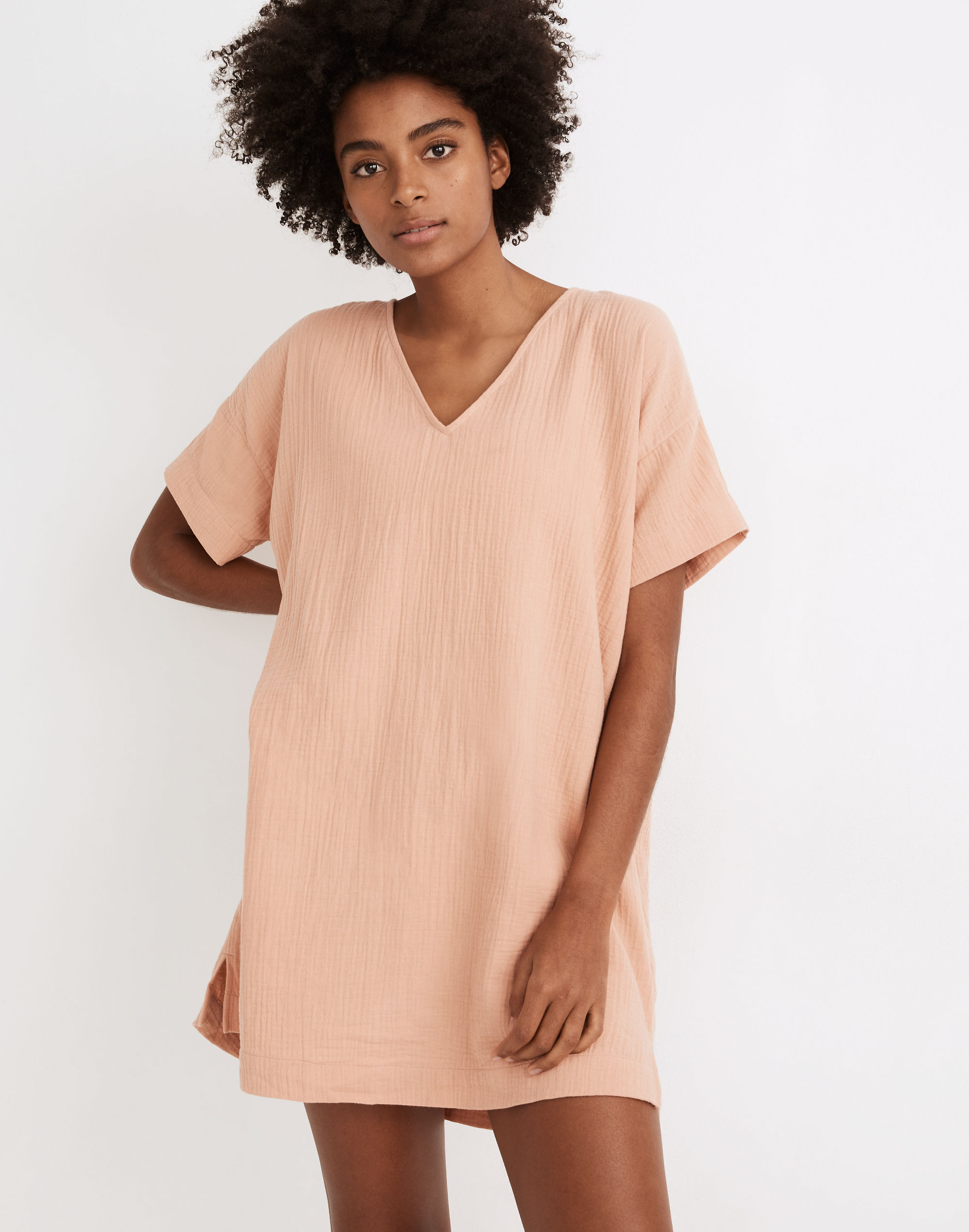 Gauze Cover-Up Tunic Dress