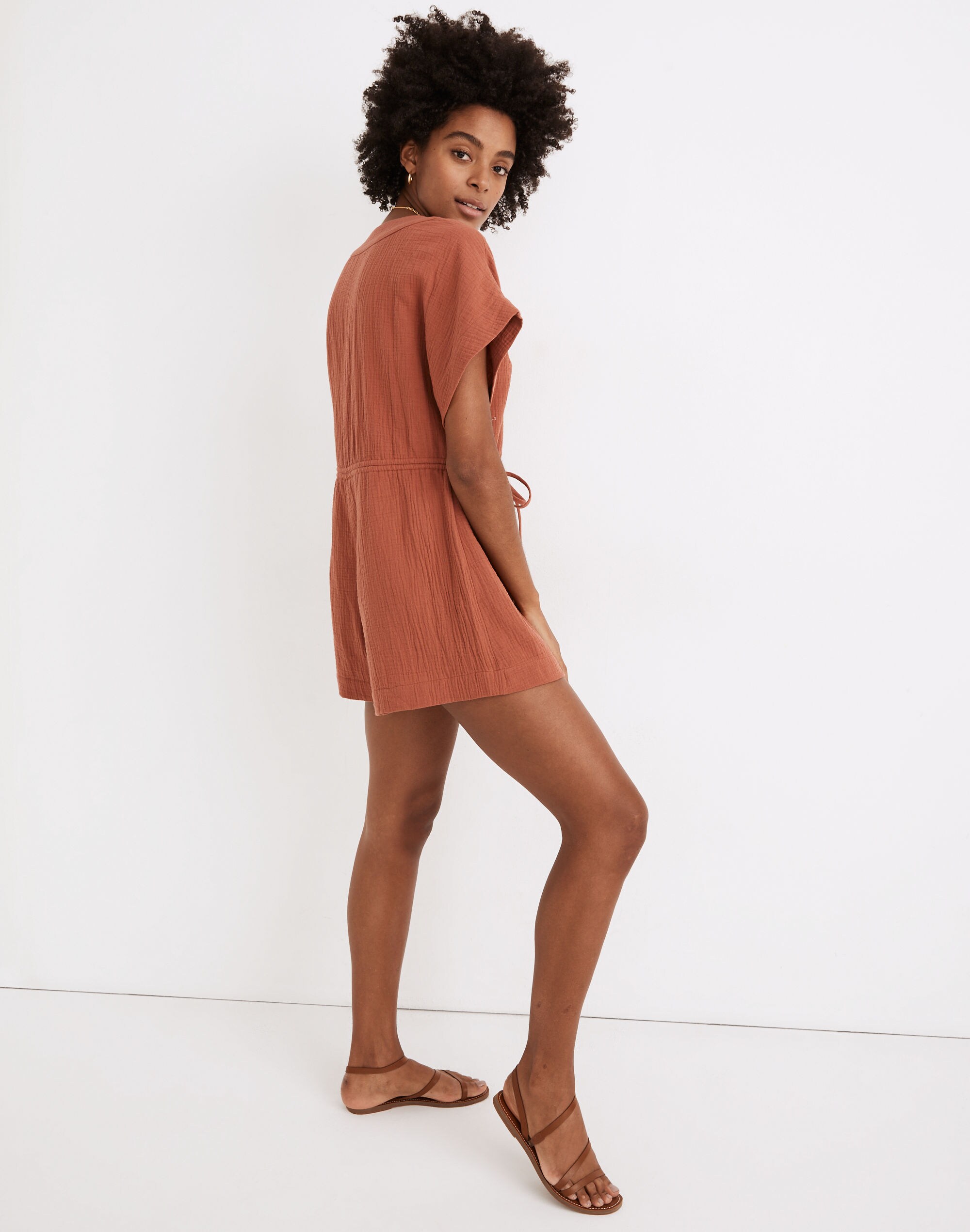 Lightestspun Cover-Up Drawstring Romper