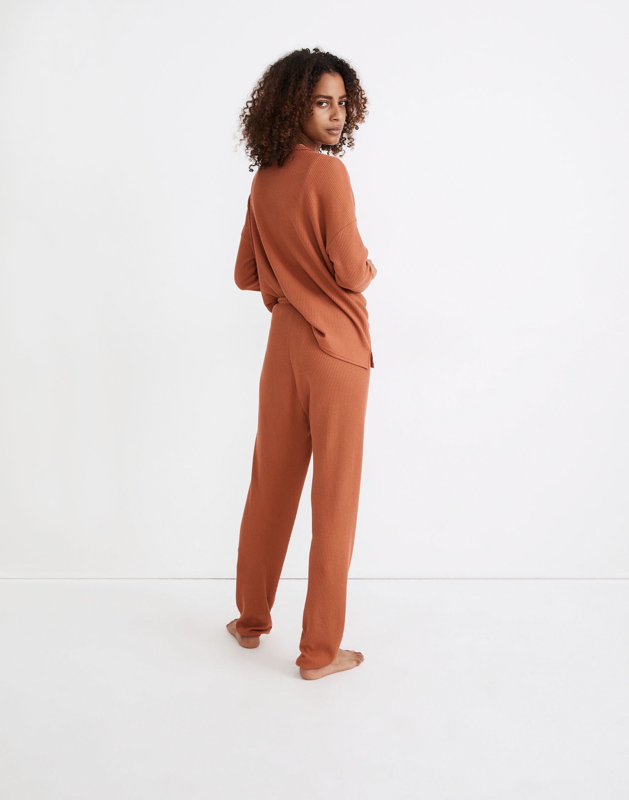 Waffle Knit Pajama Sweatpants