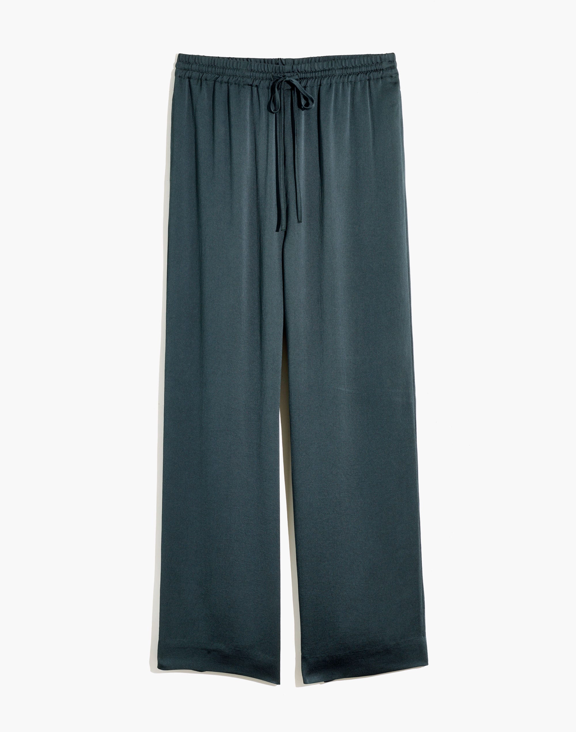 Huston Pull-On Full-Length Pants in Pebbled Satin