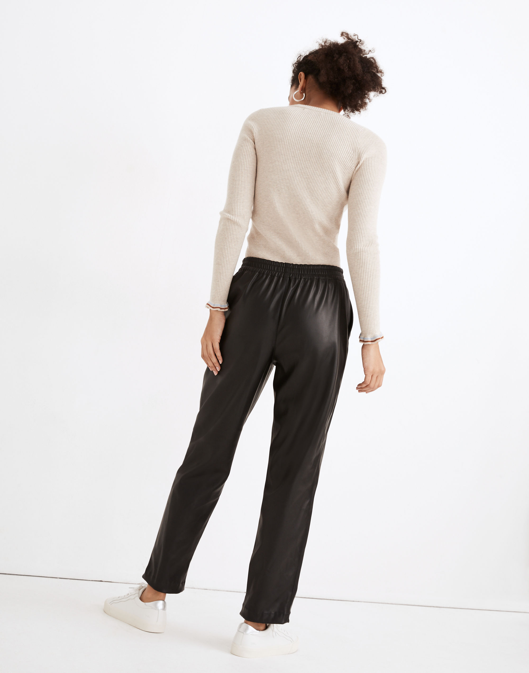 Vegan Leather Track Trousers