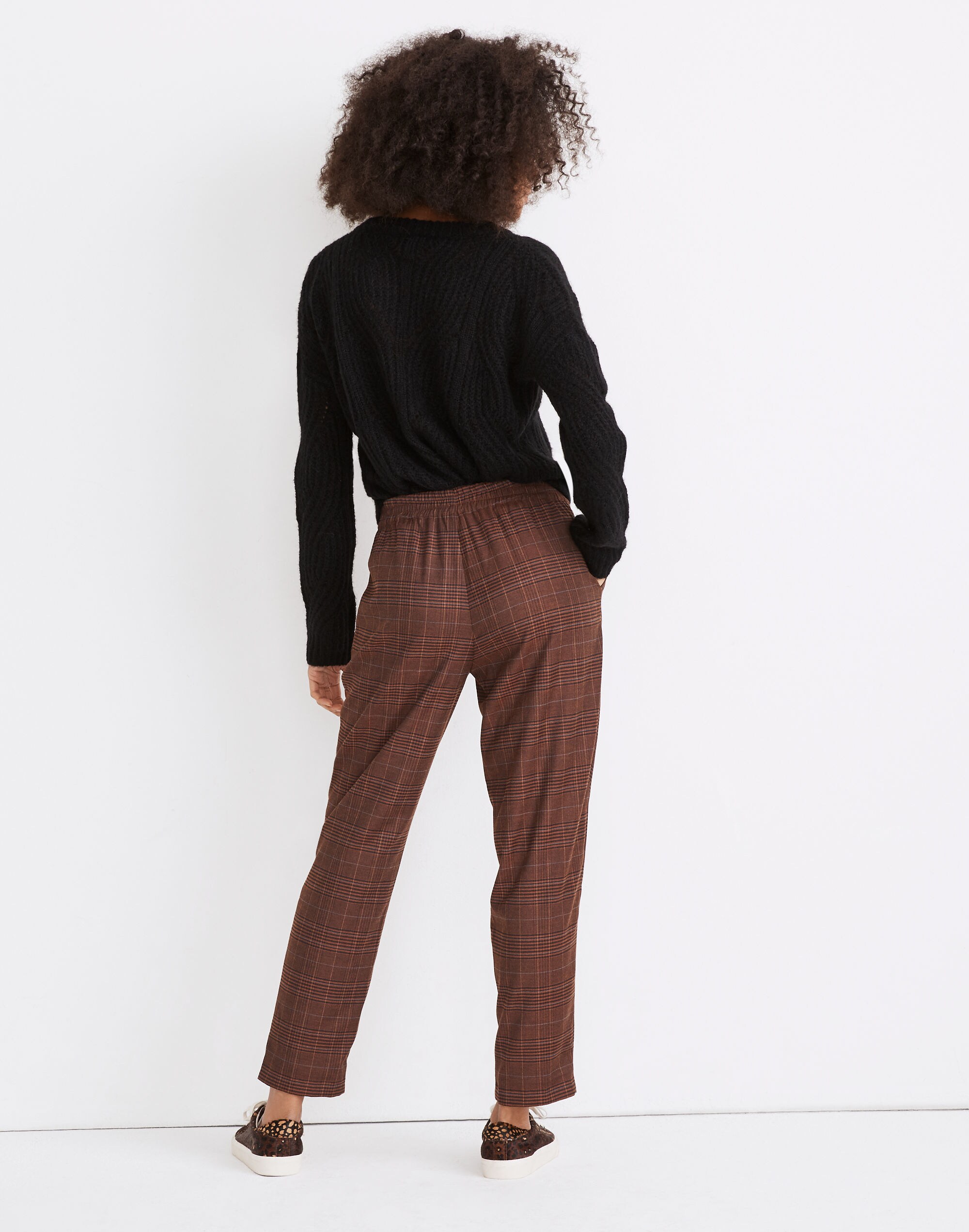 Plaid Flannel Track Trousers